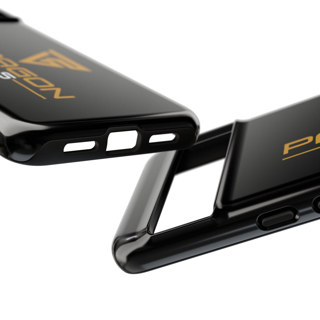 Paragon Pools Tough Phone Case — Rugged Black Protective Cover with Gold Logo