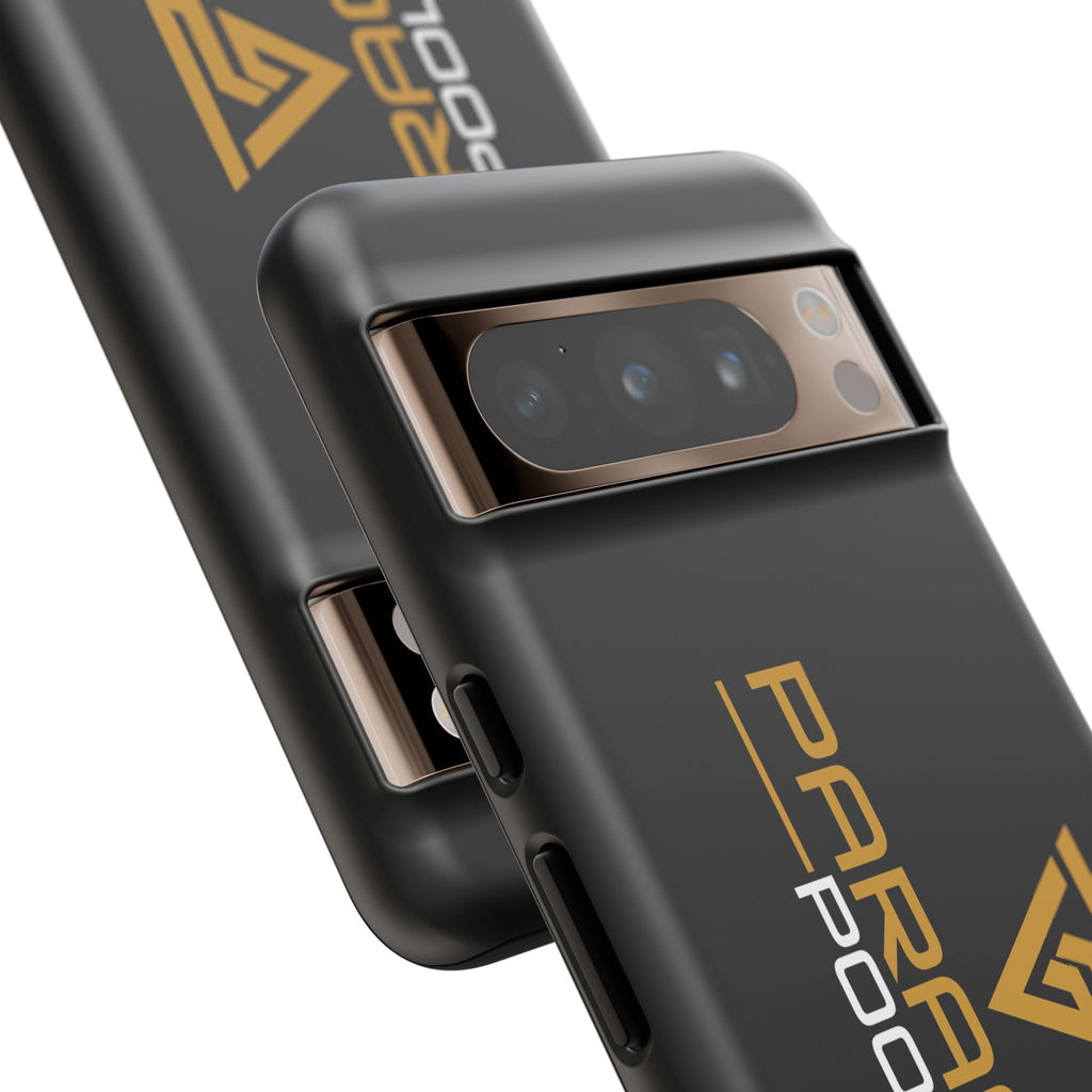 Paragon Pools Tough Phone Case — Rugged Black Protective Cover with Gold Logo