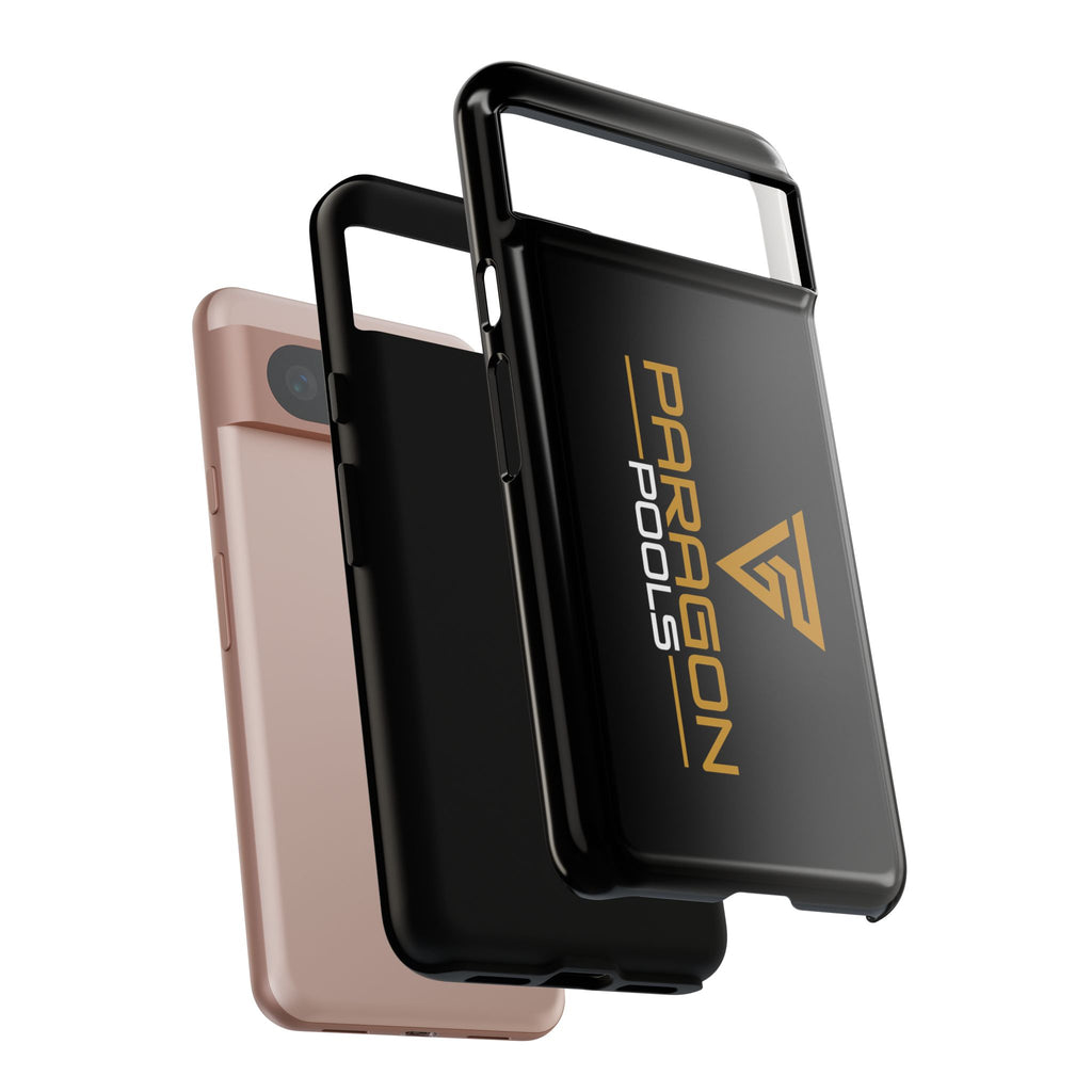 Paragon Pools Tough Phone Case — Rugged Black Protective Cover with Gold Logo
