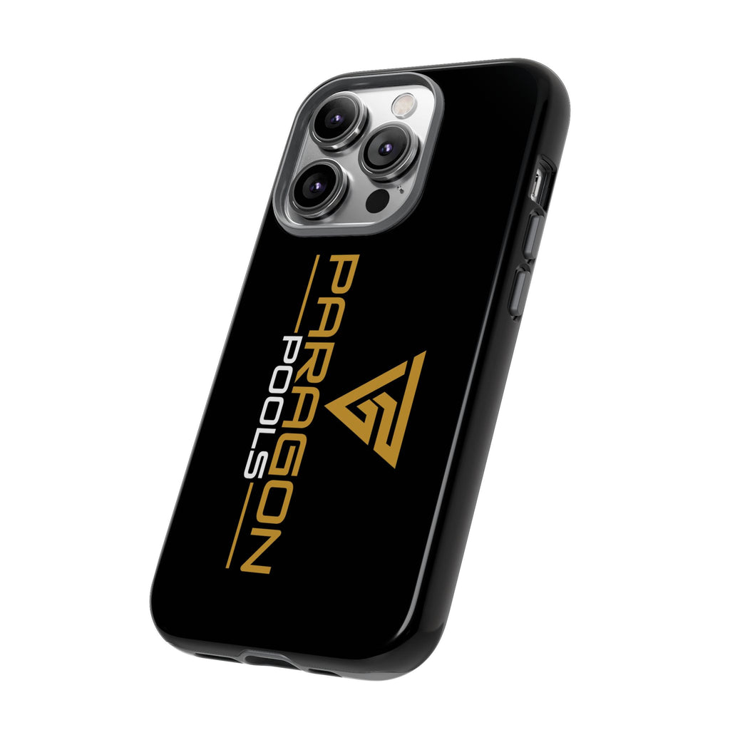 Paragon Pools Tough Phone Case — Rugged Black Protective Cover with Gold Logo