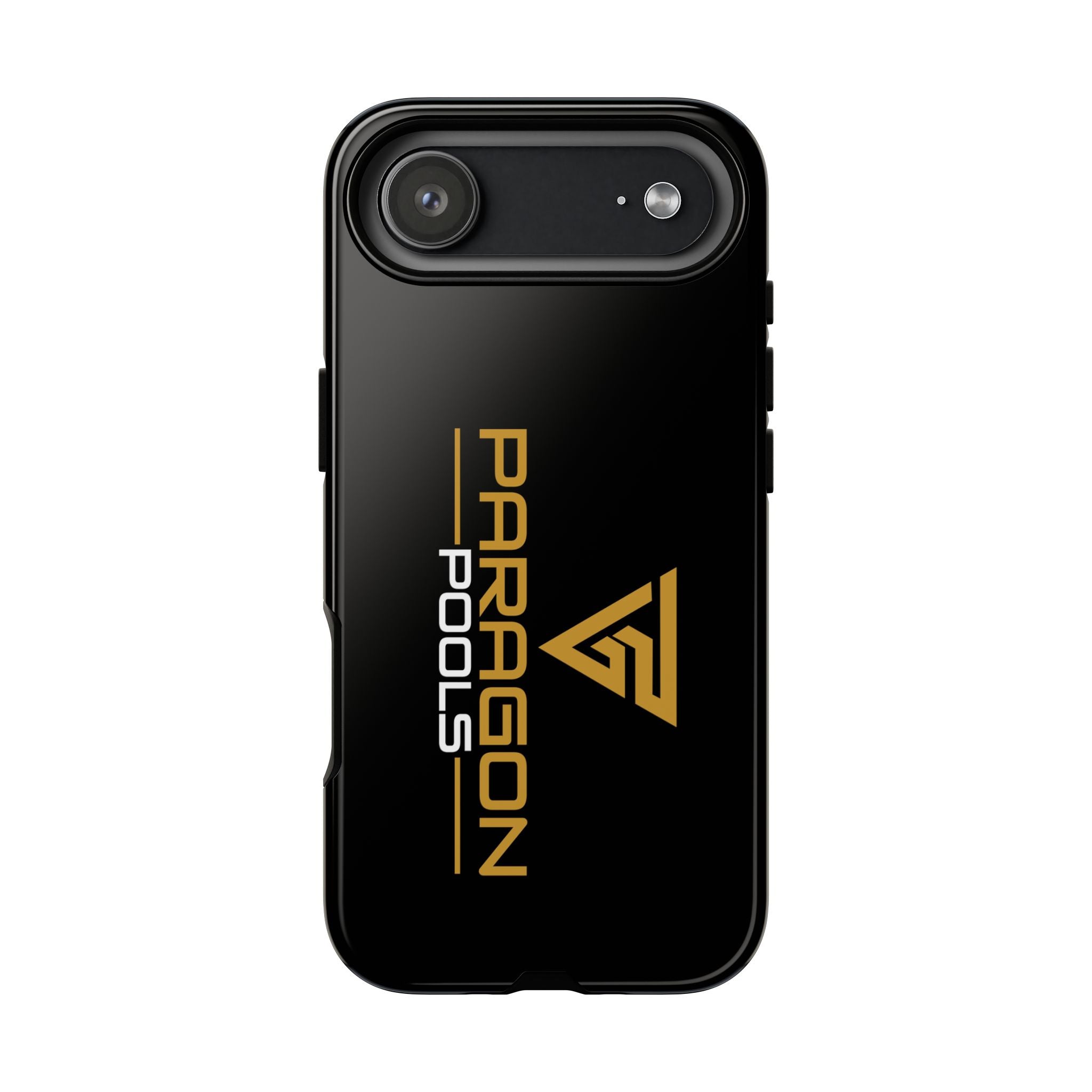 Paragon Pools Tough Phone Case — Rugged Black Protective Cover with Gold Logo