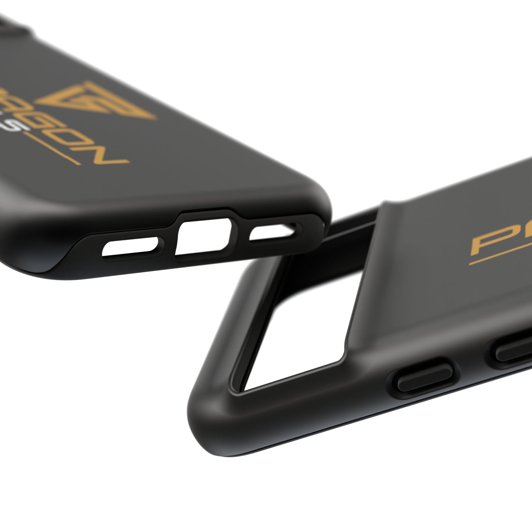 Paragon Pools Tough Phone Case — Rugged Black Protective Cover with Gold Logo