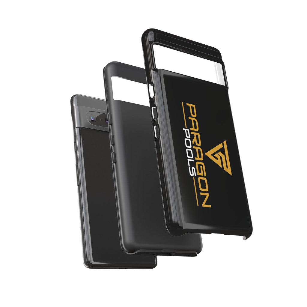 Paragon Pools Tough Phone Case — Rugged Black Protective Cover with Gold Logo
