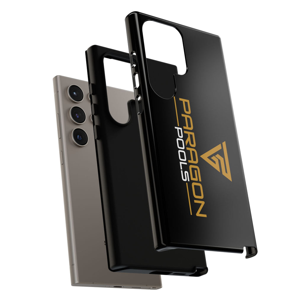 Paragon Pools Tough Phone Case — Rugged Black Protective Cover with Gold Logo