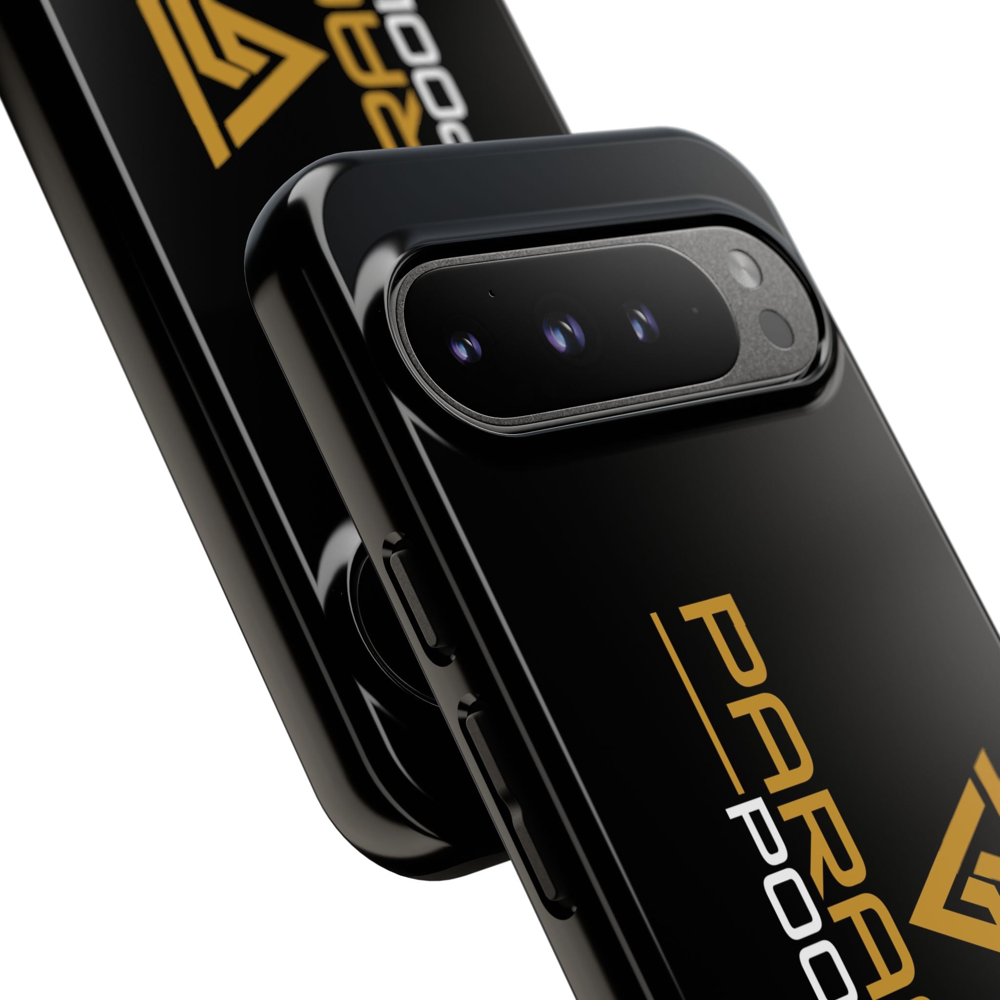 Paragon Pools Tough Phone Case — Rugged Black Protective Cover with Gold Logo