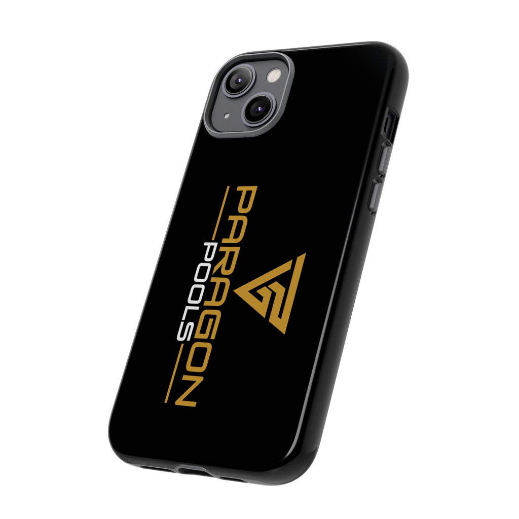 Paragon Pools Tough Phone Case — Rugged Black Protective Cover with Gold Logo