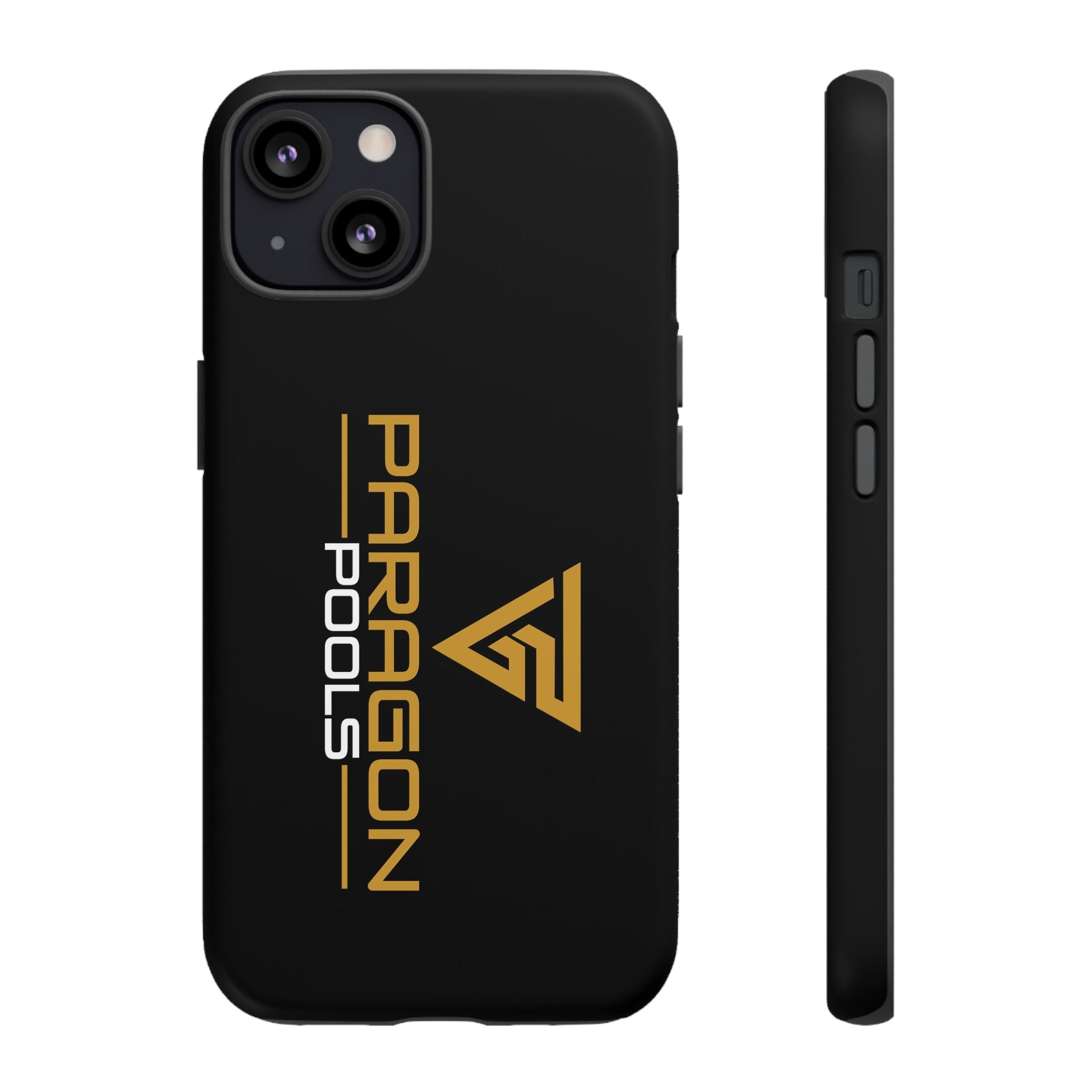 Paragon Pools Tough Phone Case — Rugged Black Protective Cover with Gold Logo
