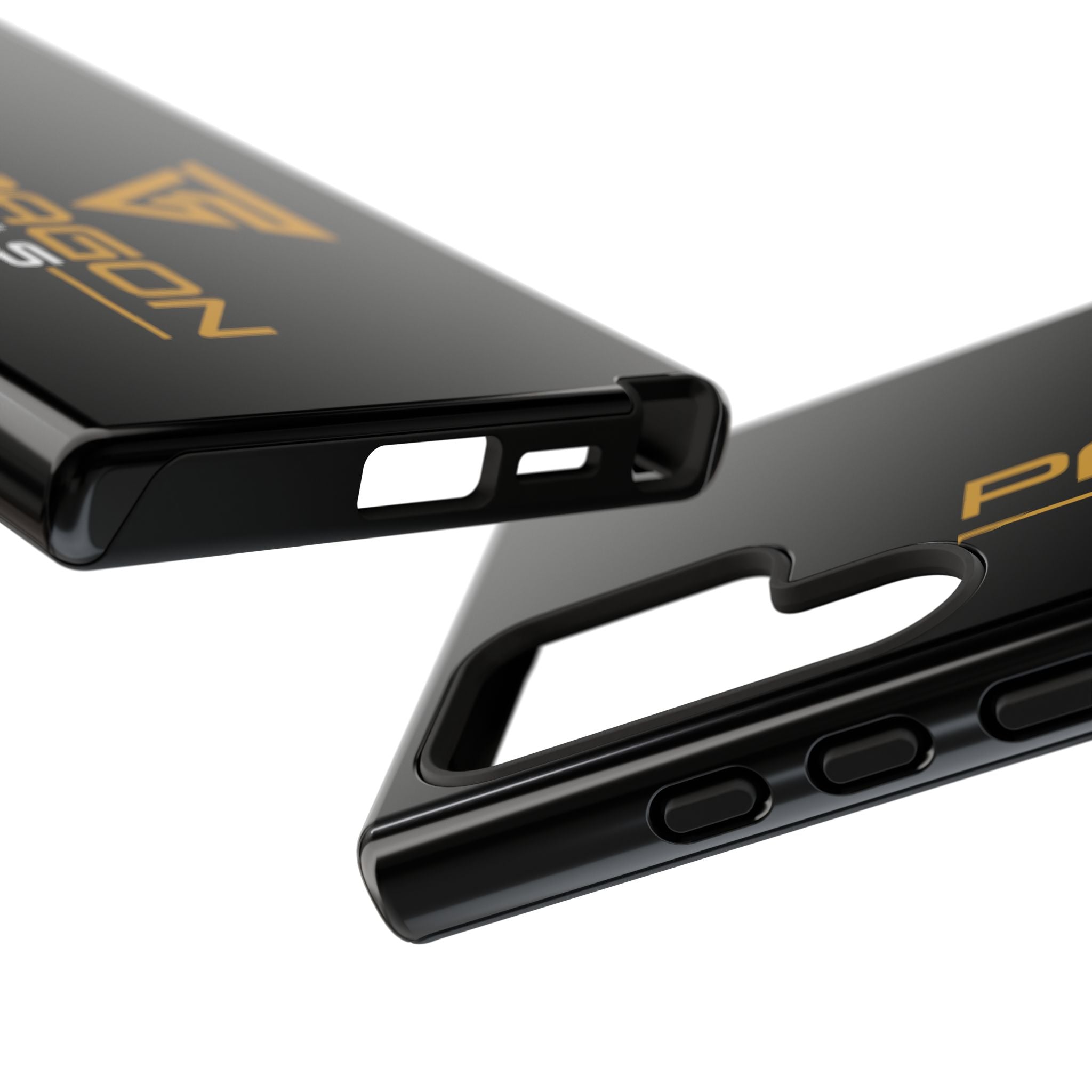 Paragon Pools Tough Phone Case — Rugged Black Protective Cover with Gold Logo