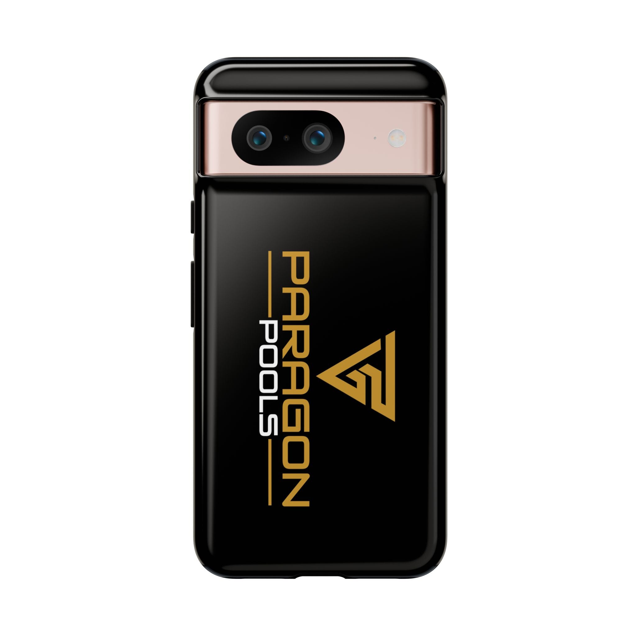 Paragon Pools Tough Phone Case — Rugged Black Protective Cover with Gold Logo