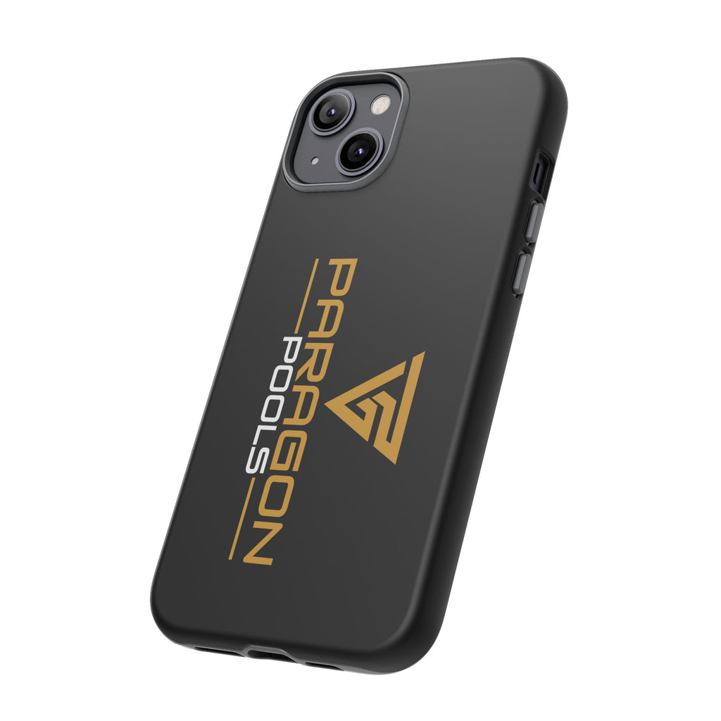 Paragon Pools Tough Phone Case — Rugged Black Protective Cover with Gold Logo