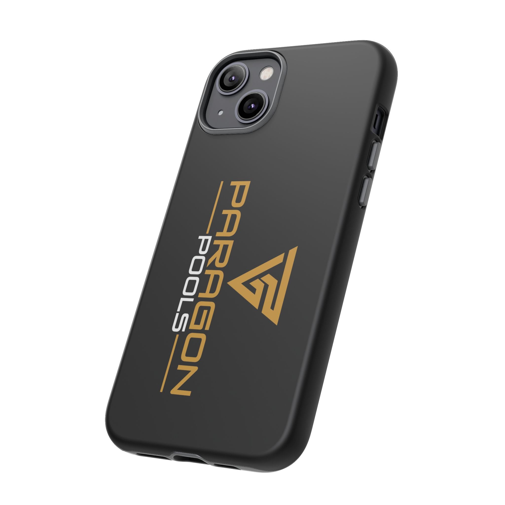 Paragon Pools Tough Phone Case — Rugged Black Protective Cover with Gold Logo