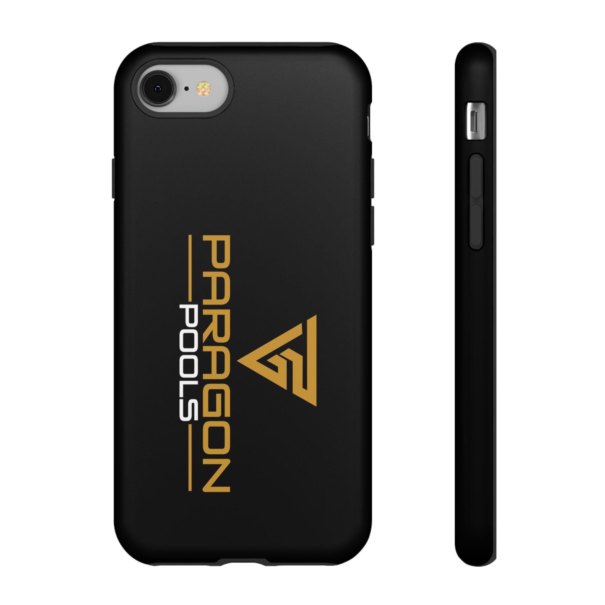 Paragon Pools Tough Phone Case — Rugged Black Protective Cover with Gold Logo