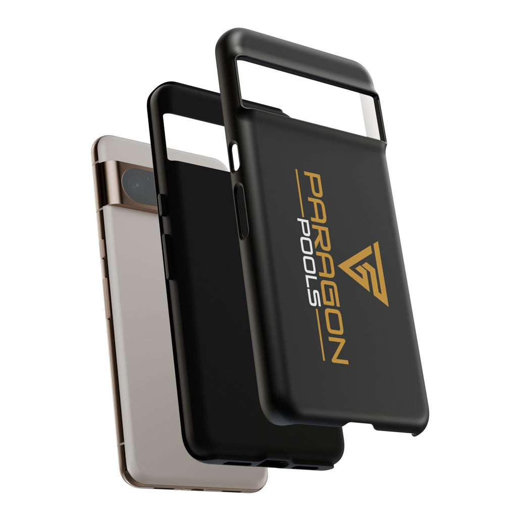 Paragon Pools Tough Phone Case — Rugged Black Protective Cover with Gold Logo