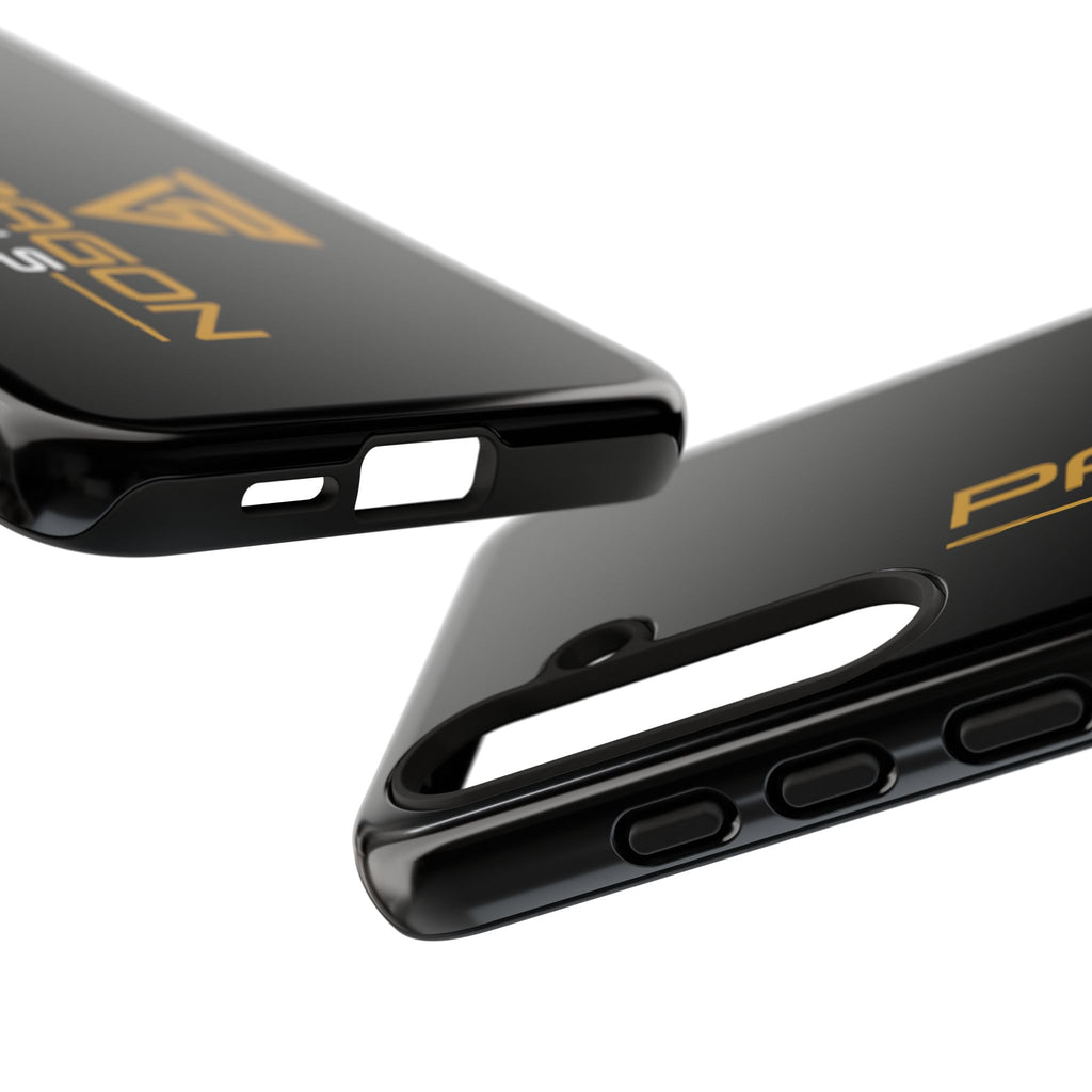 Paragon Pools Tough Phone Case — Rugged Black Protective Cover with Gold Logo