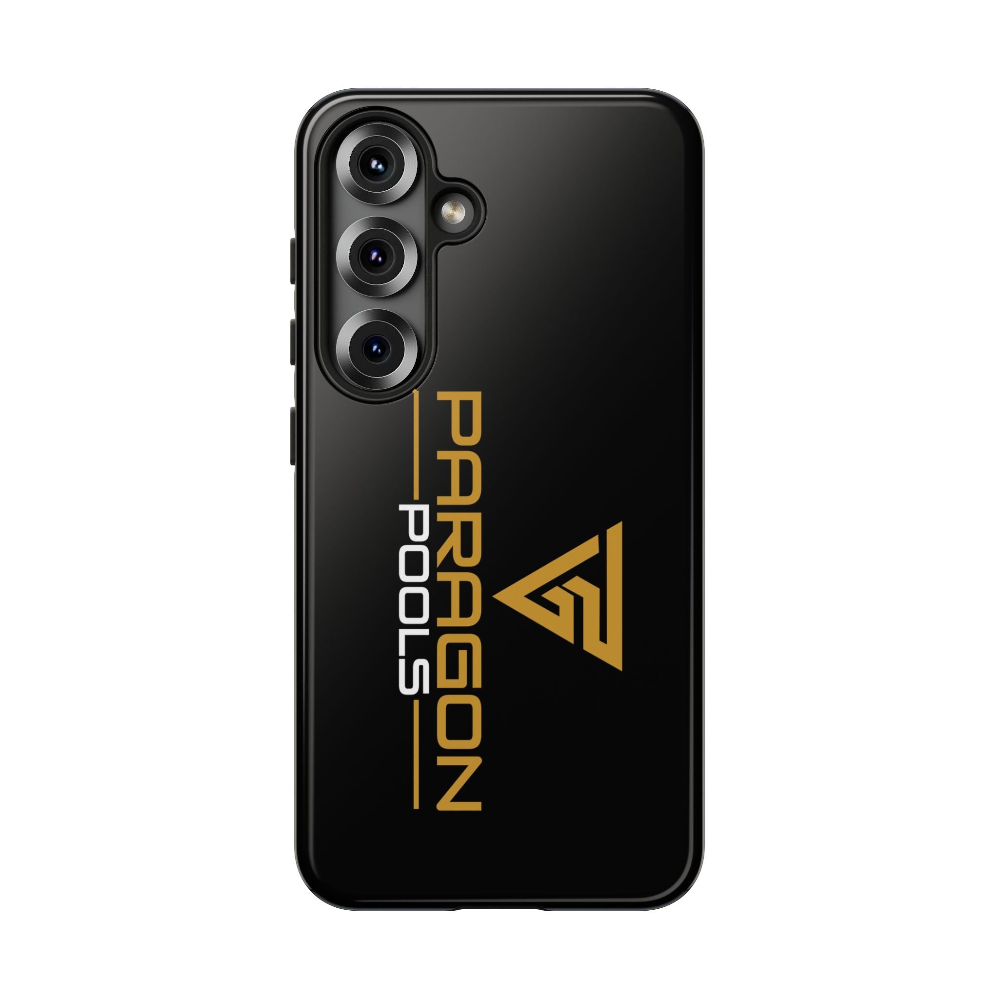 Paragon Pools Tough Phone Case — Rugged Black Protective Cover with Gold Logo