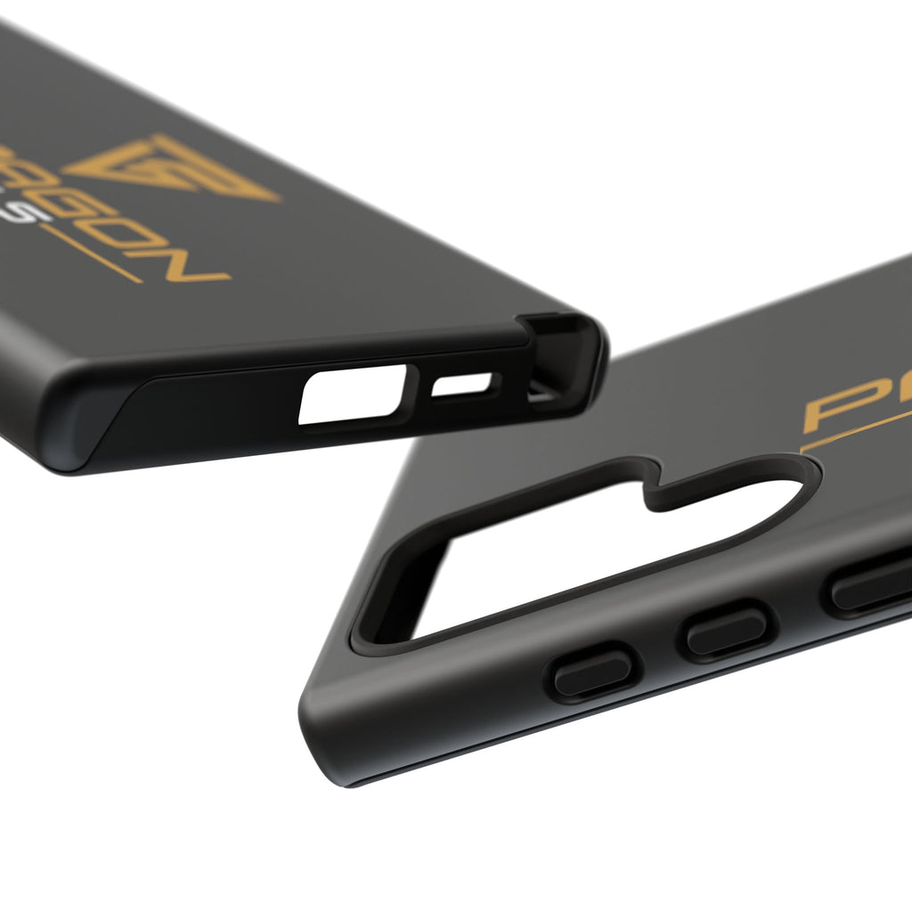 Paragon Pools Tough Phone Case — Rugged Black Protective Cover with Gold Logo