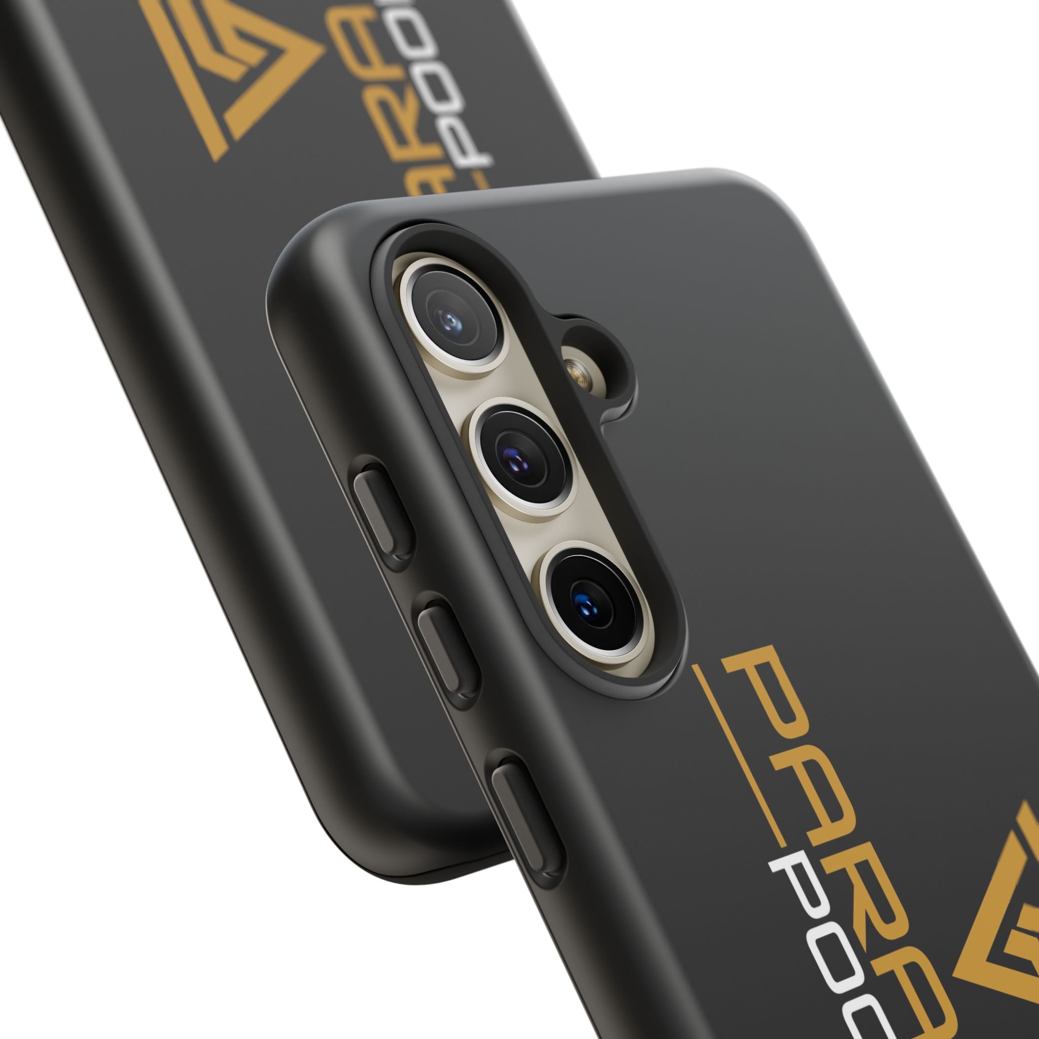 Paragon Pools Tough Phone Case — Rugged Black Protective Cover with Gold Logo