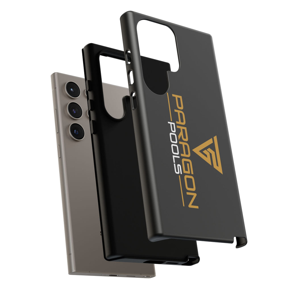 Paragon Pools Tough Phone Case — Rugged Black Protective Cover with Gold Logo