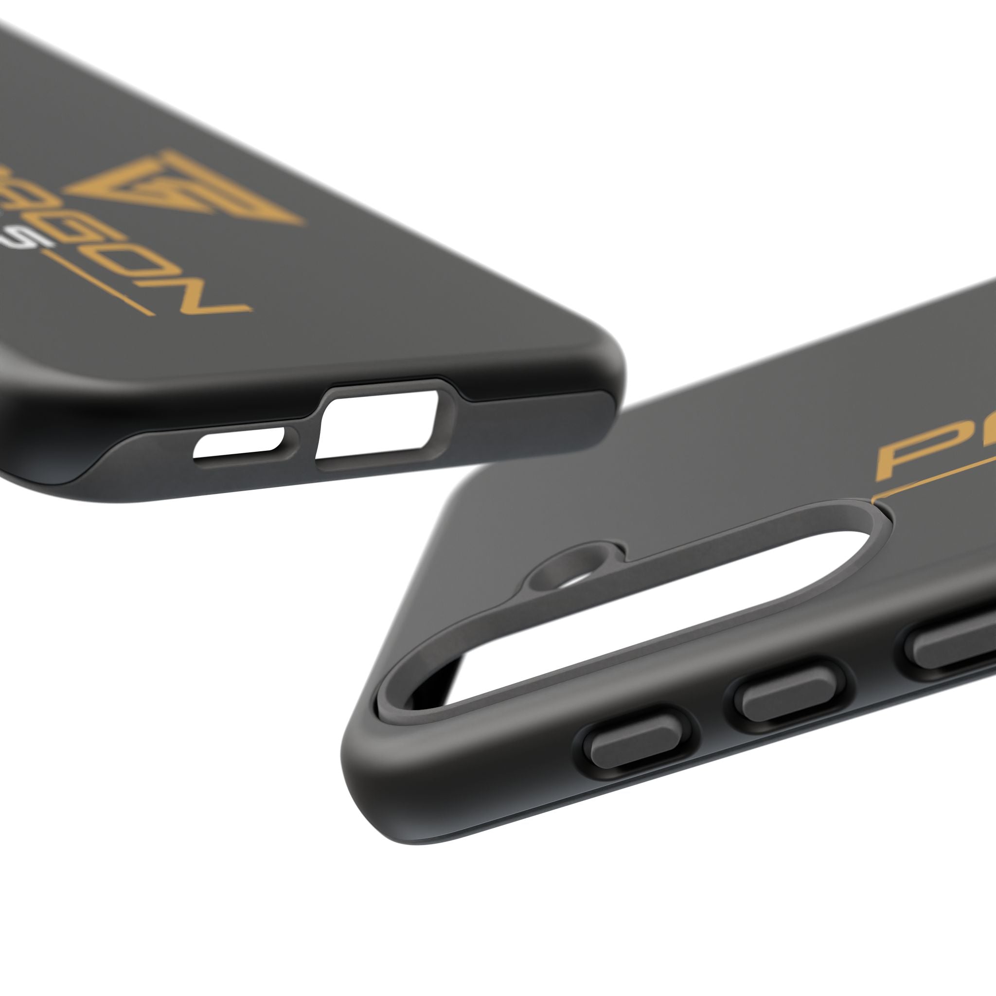 Paragon Pools Tough Phone Case — Rugged Black Protective Cover with Gold Logo