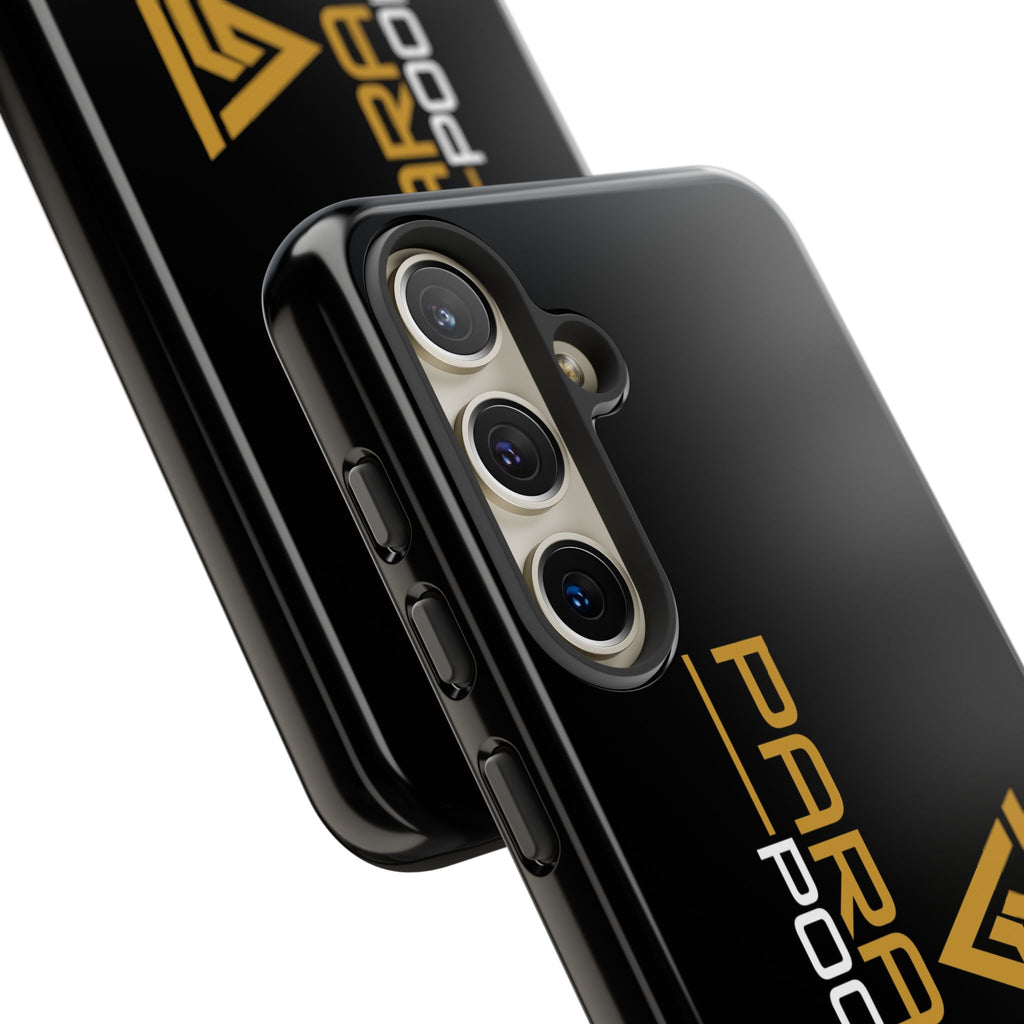 Paragon Pools Tough Phone Case — Rugged Black Protective Cover with Gold Logo