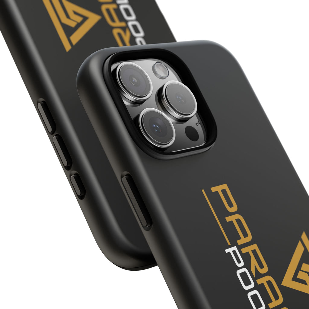 Paragon Pools Tough Phone Case — Rugged Black Protective Cover with Gold Logo