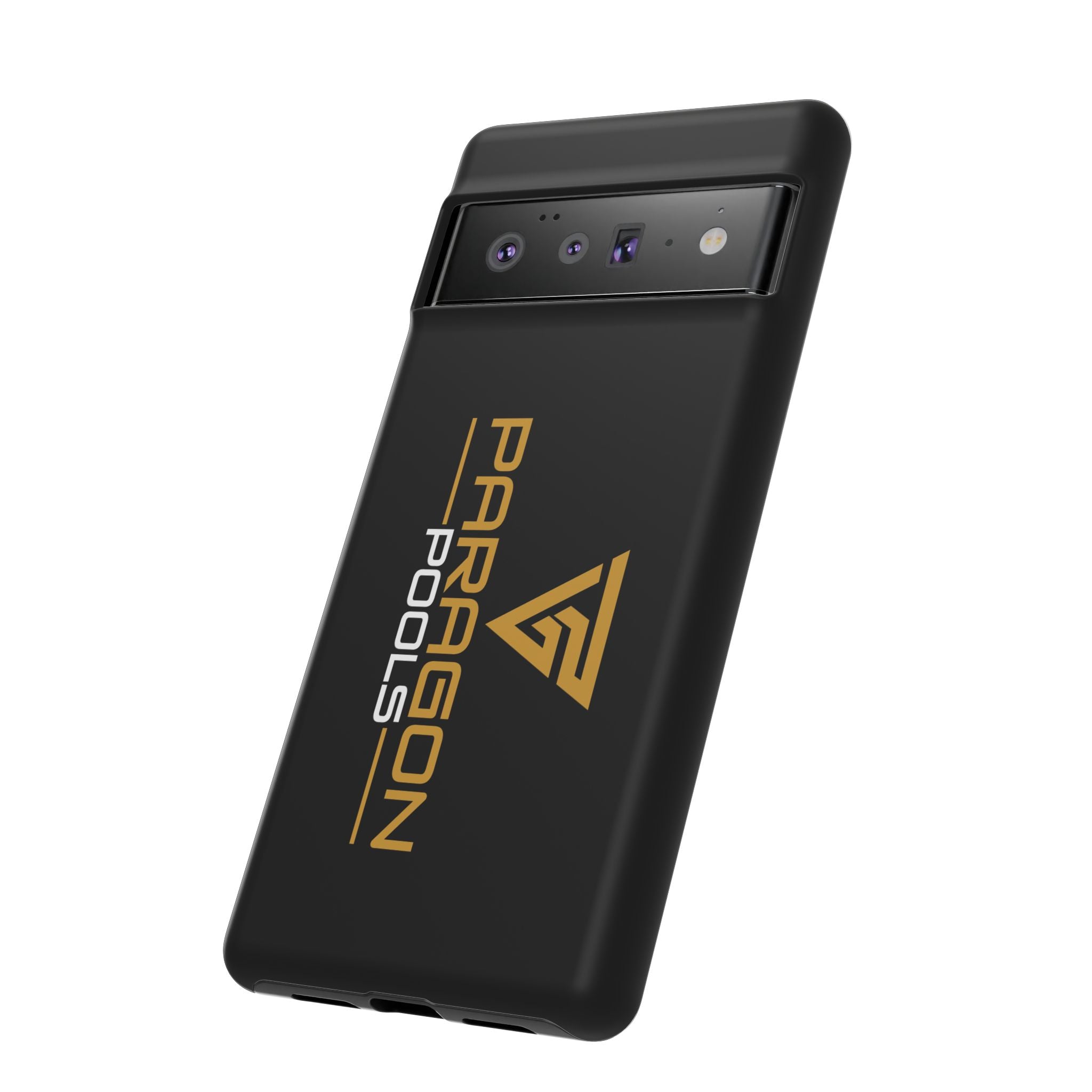 Paragon Pools Tough Phone Case — Rugged Black Protective Cover with Gold Logo