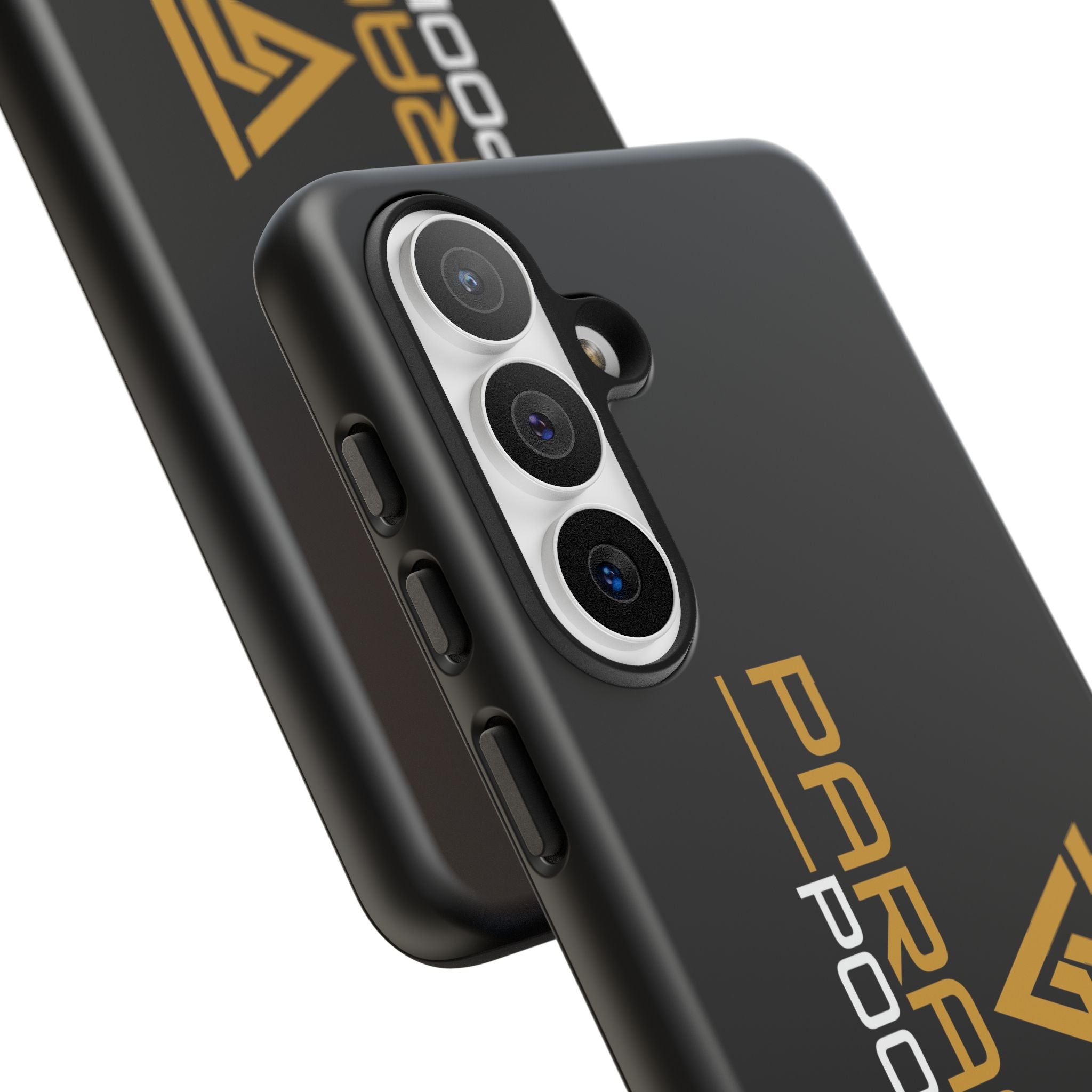 Paragon Pools Tough Phone Case — Rugged Black Protective Cover with Gold Logo