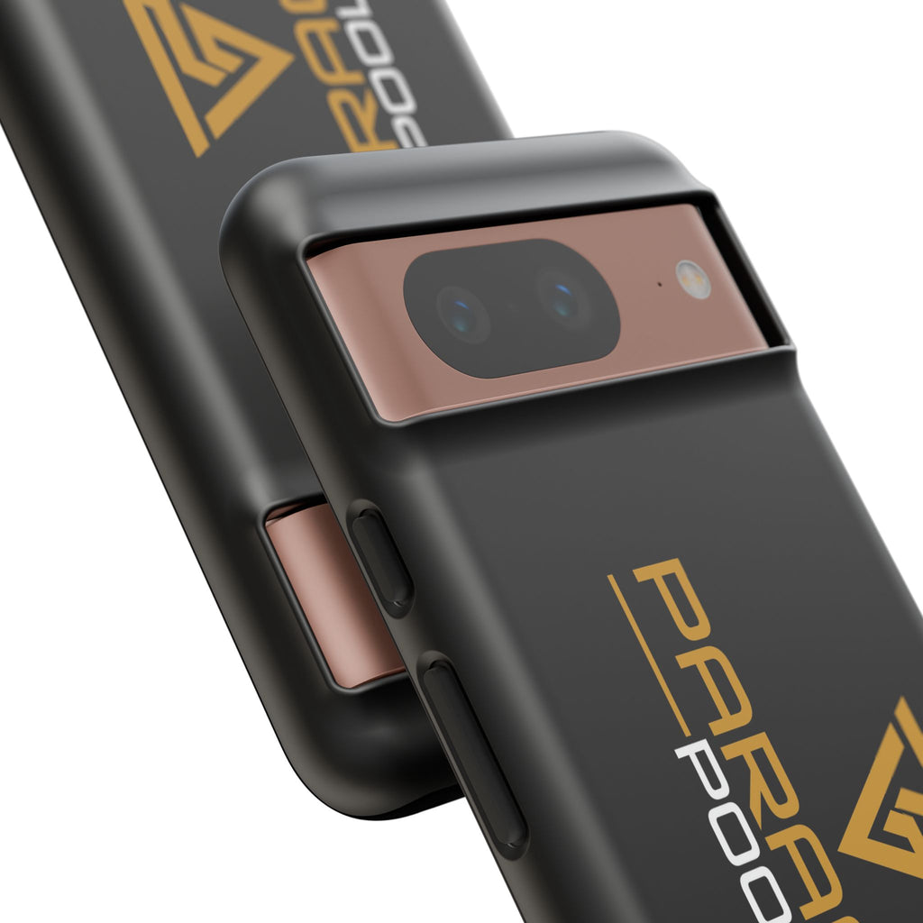 Paragon Pools Tough Phone Case — Rugged Black Protective Cover with Gold Logo