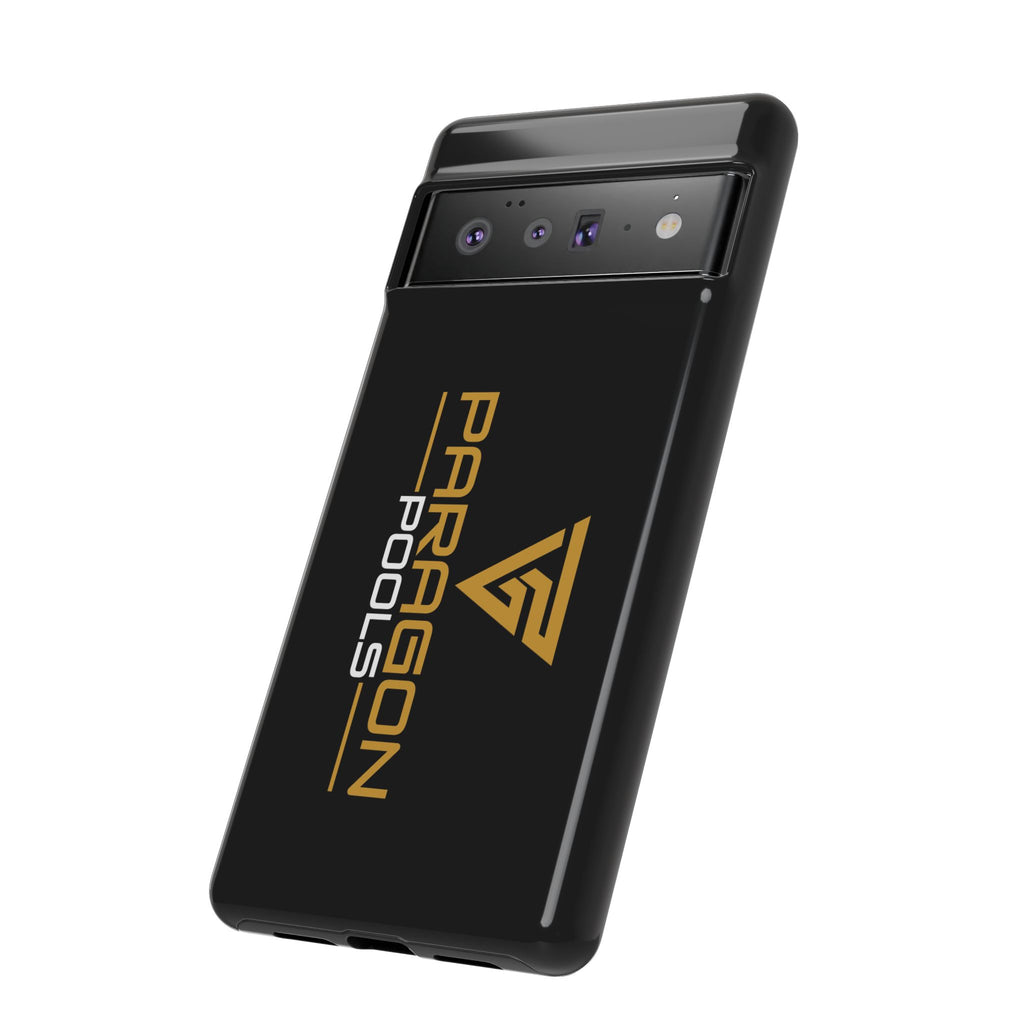 Paragon Pools Tough Phone Case — Rugged Black Protective Cover with Gold Logo