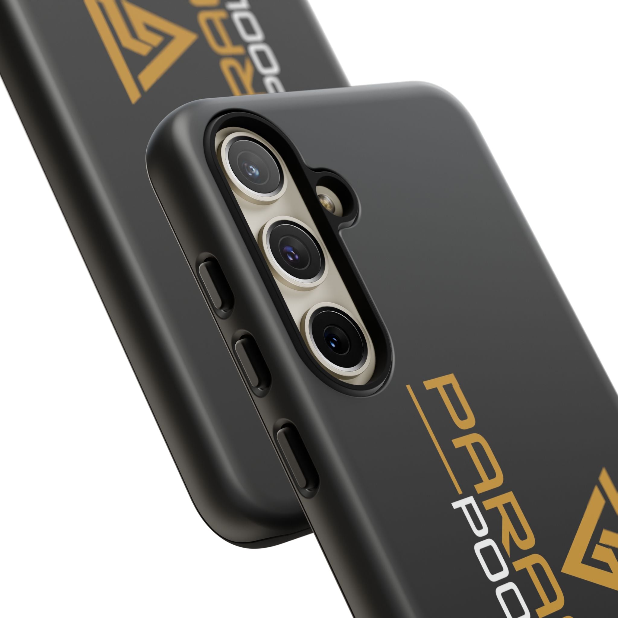 Paragon Pools Tough Phone Case — Rugged Black Protective Cover with Gold Logo