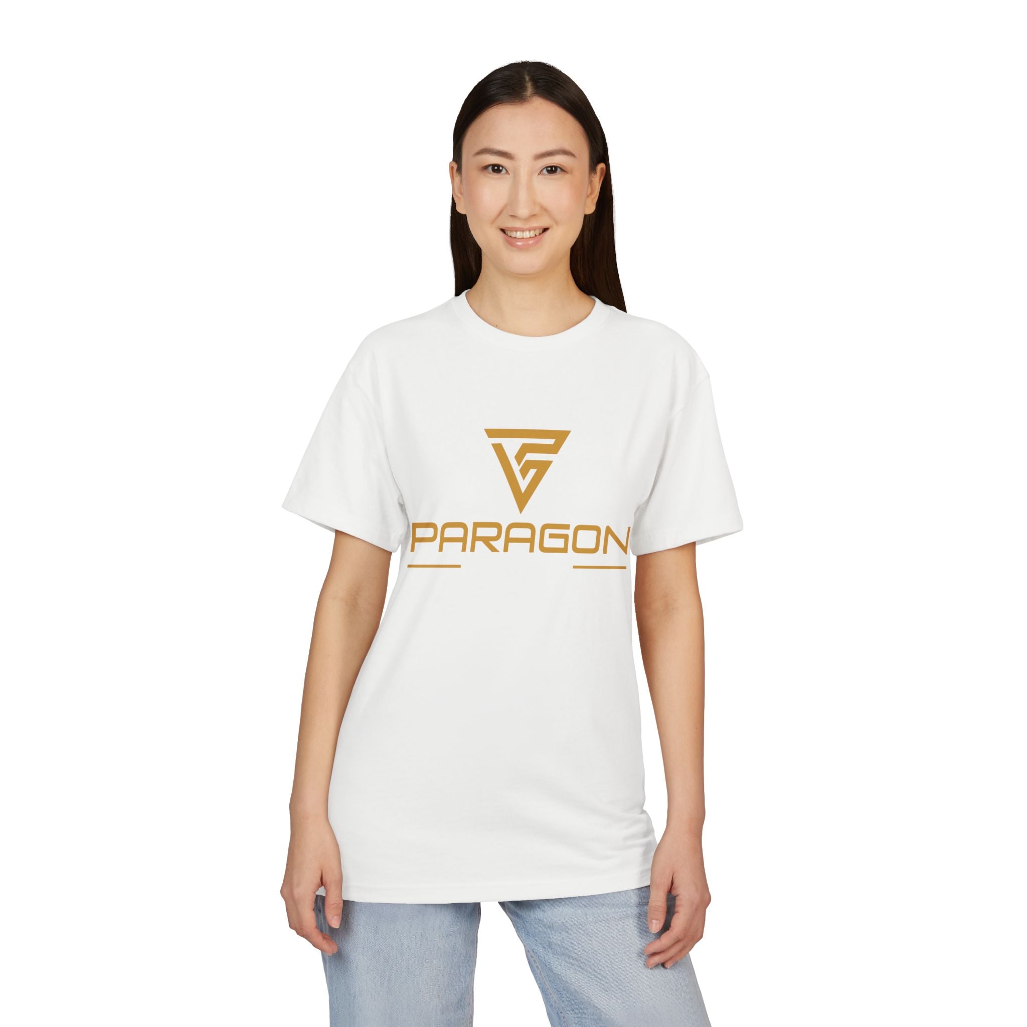 Paragon Logo T‑Shirt — Minimal Gold Graphic Tee