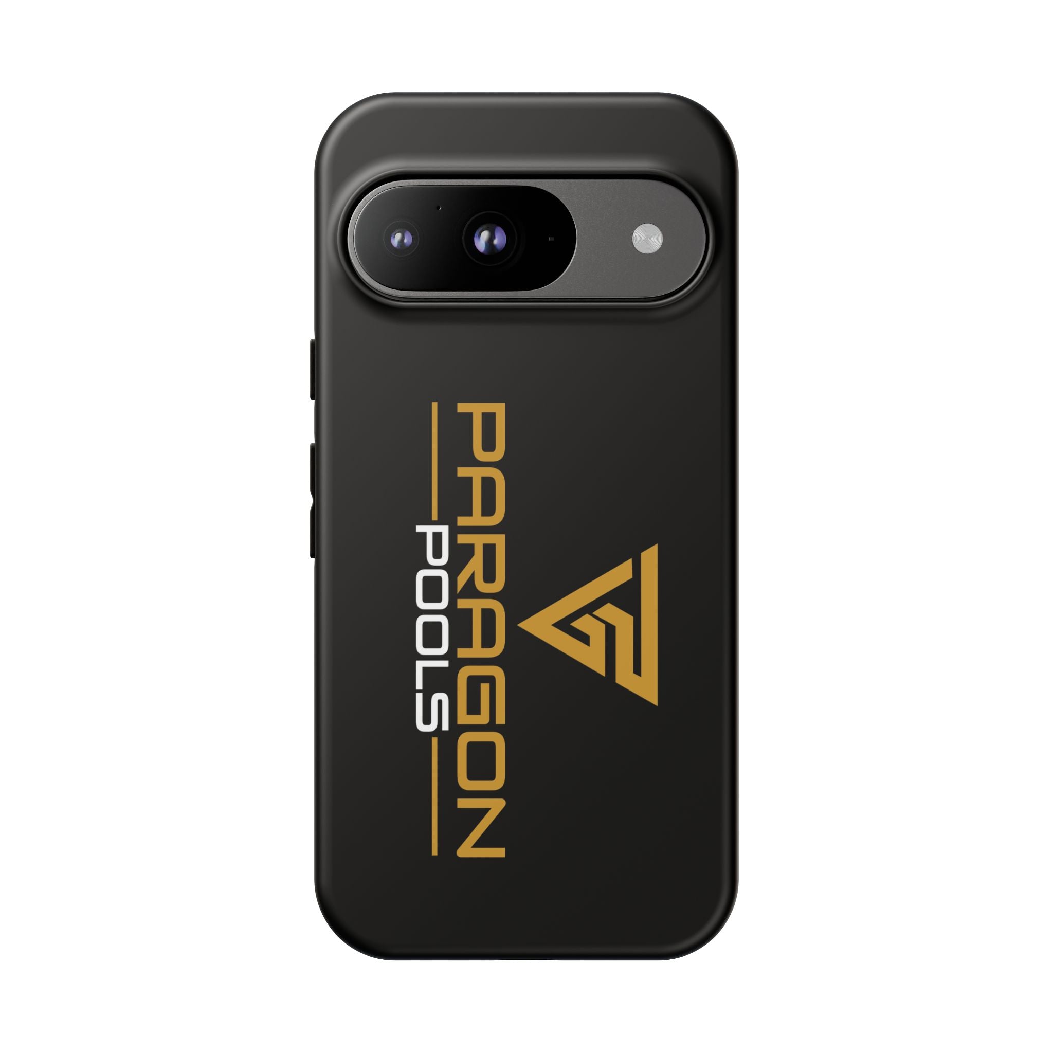 Paragon Pools Tough Phone Case — Rugged Black Protective Cover with Gold Logo