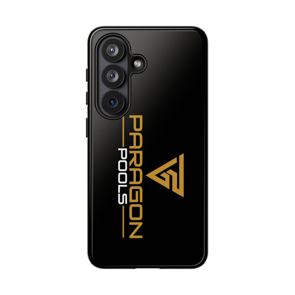 Paragon Pools Tough Phone Case — Rugged Black Protective Cover with Gold Logo