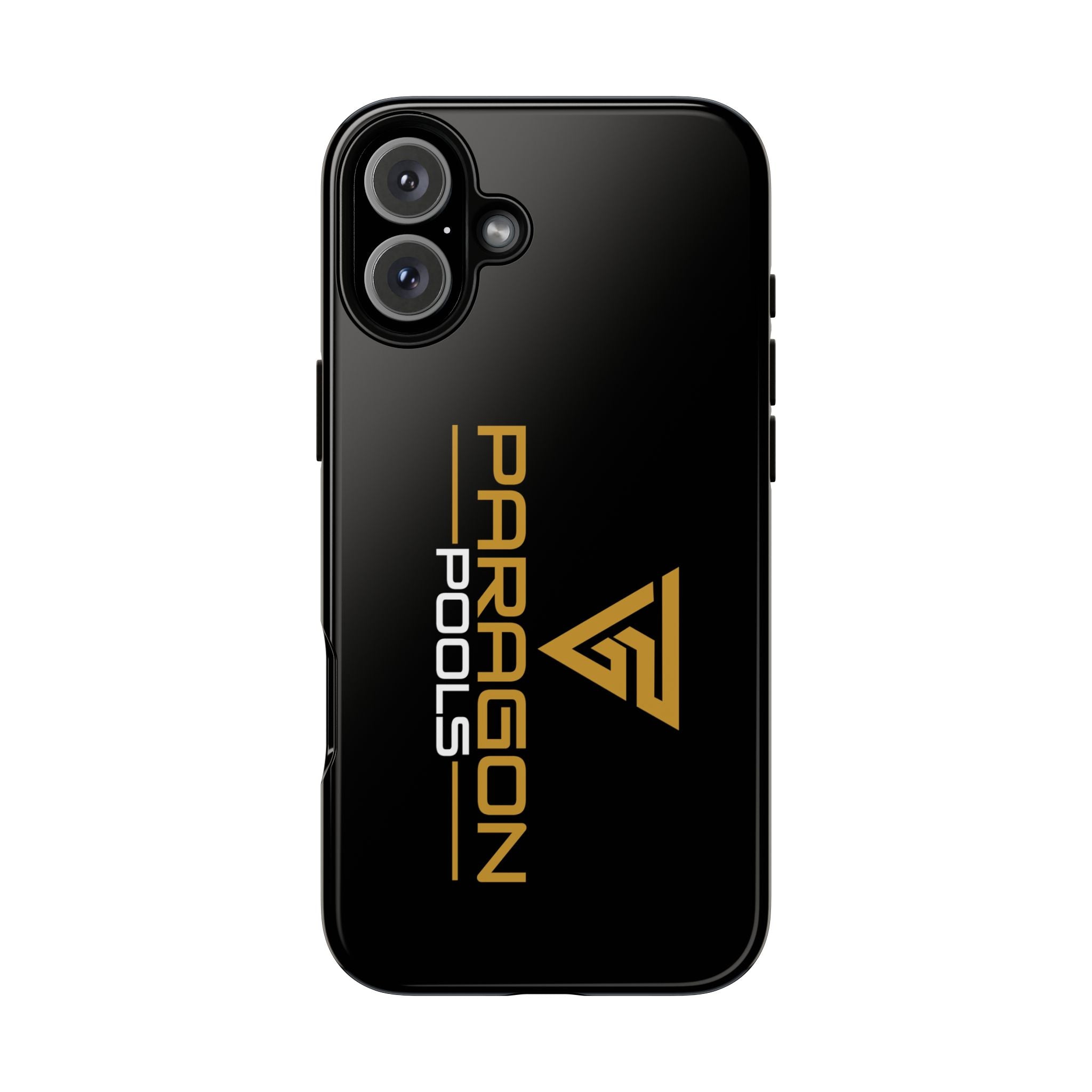 Paragon Pools Tough Phone Case — Rugged Black Protective Cover with Gold Logo