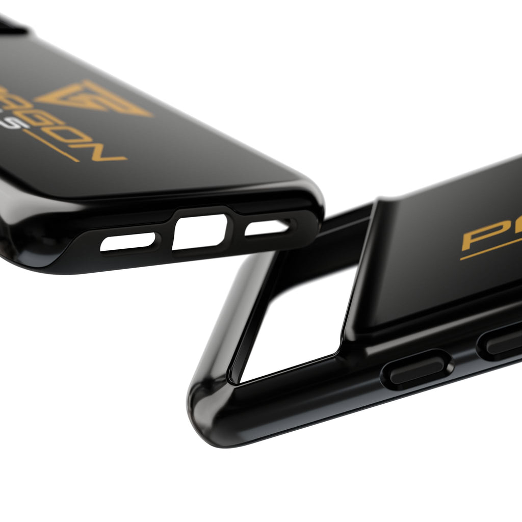 Paragon Pools Tough Phone Case — Rugged Black Protective Cover with Gold Logo