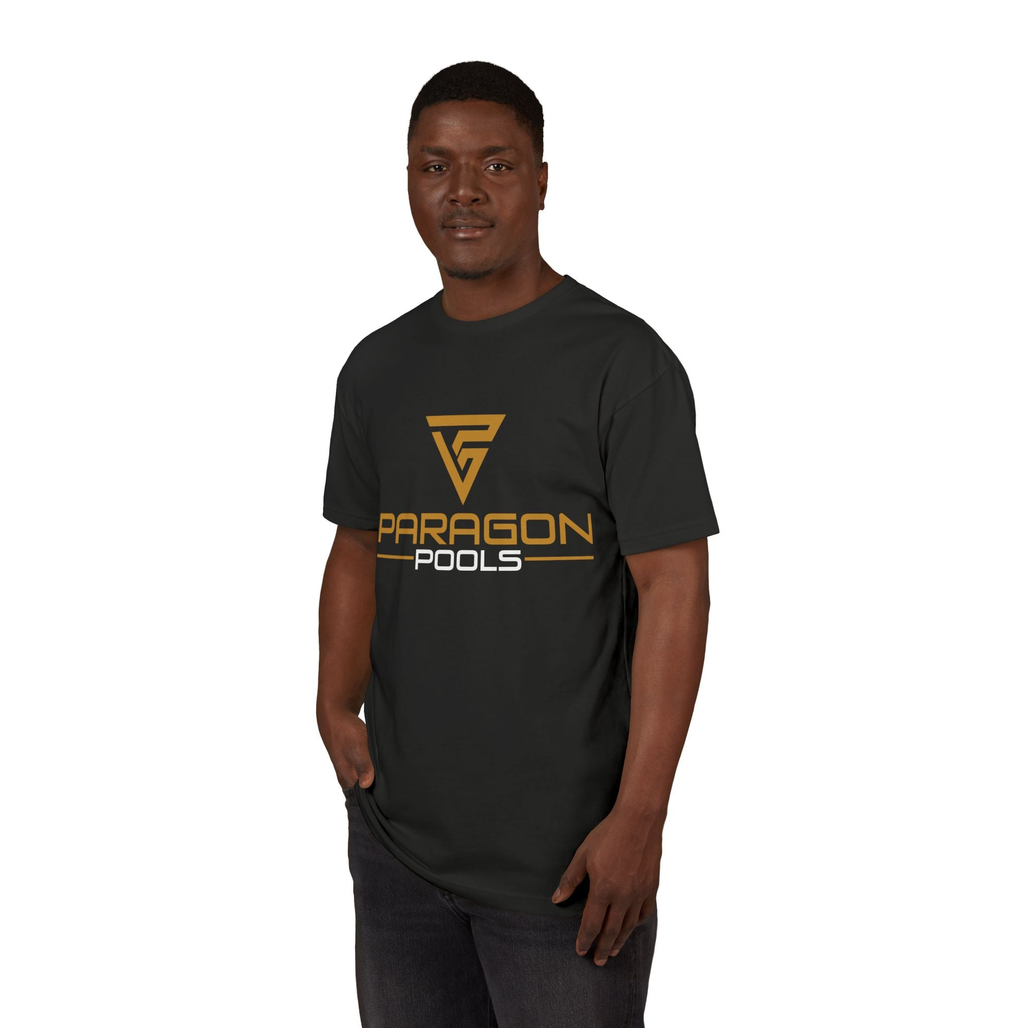 Paragon Logo T‑Shirt — Minimal Gold Graphic Tee