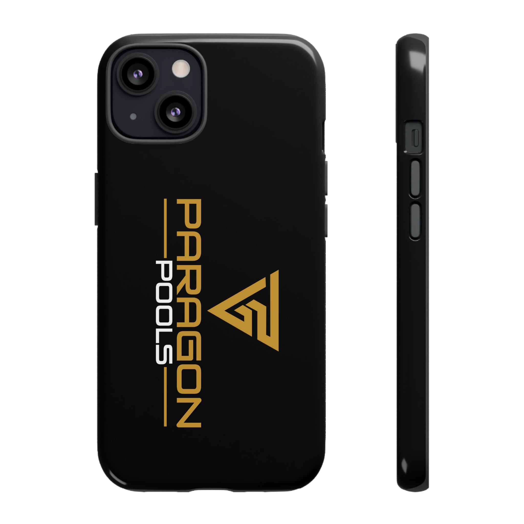 Paragon Pools Tough Phone Case — Rugged Black Protective Cover with Gold Logo
