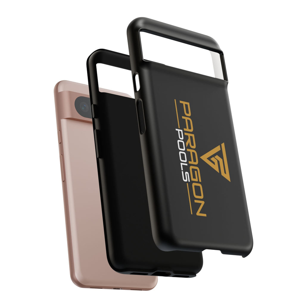 Paragon Pools Tough Phone Case — Rugged Black Protective Cover with Gold Logo