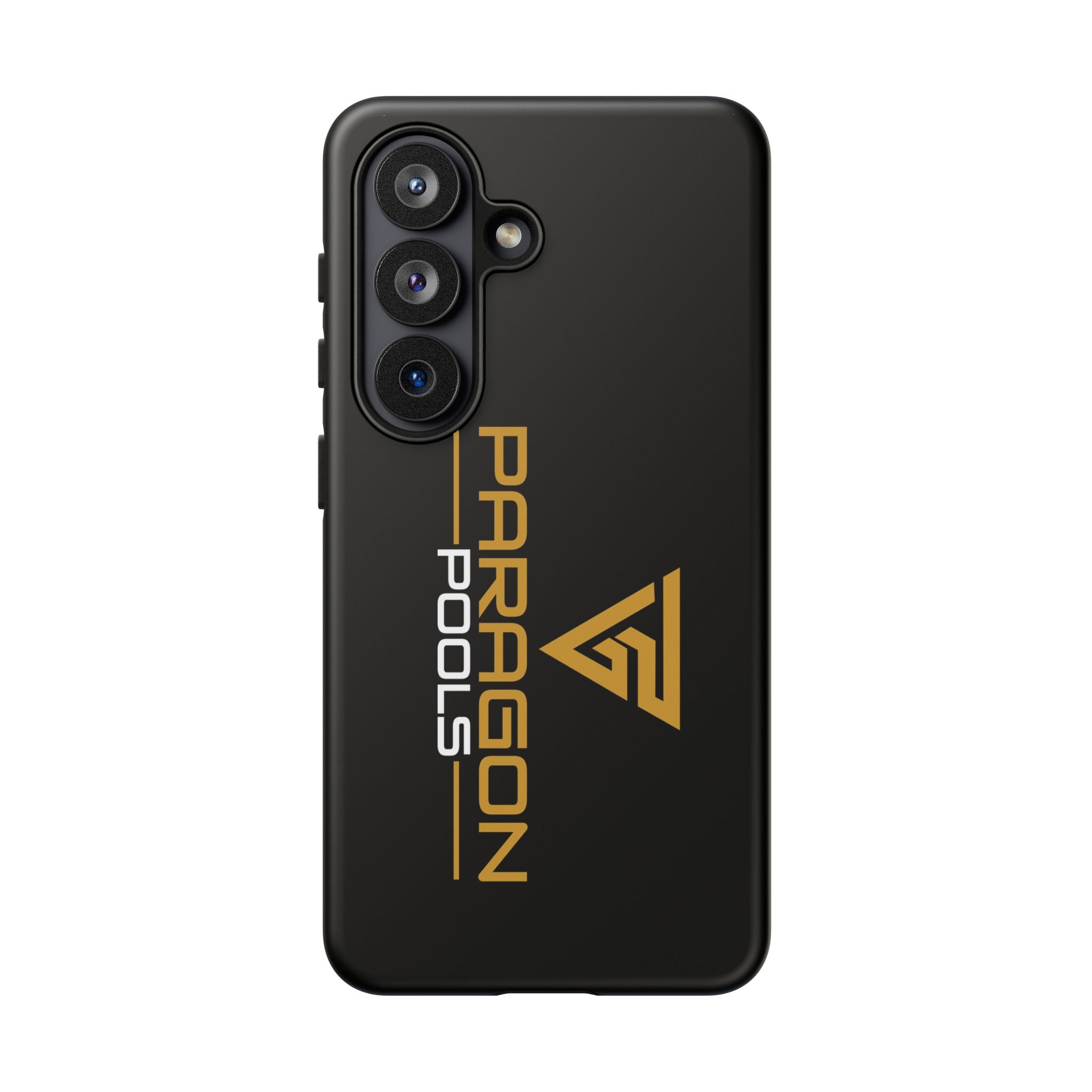 Paragon Pools Tough Phone Case — Rugged Black Protective Cover with Gold Logo