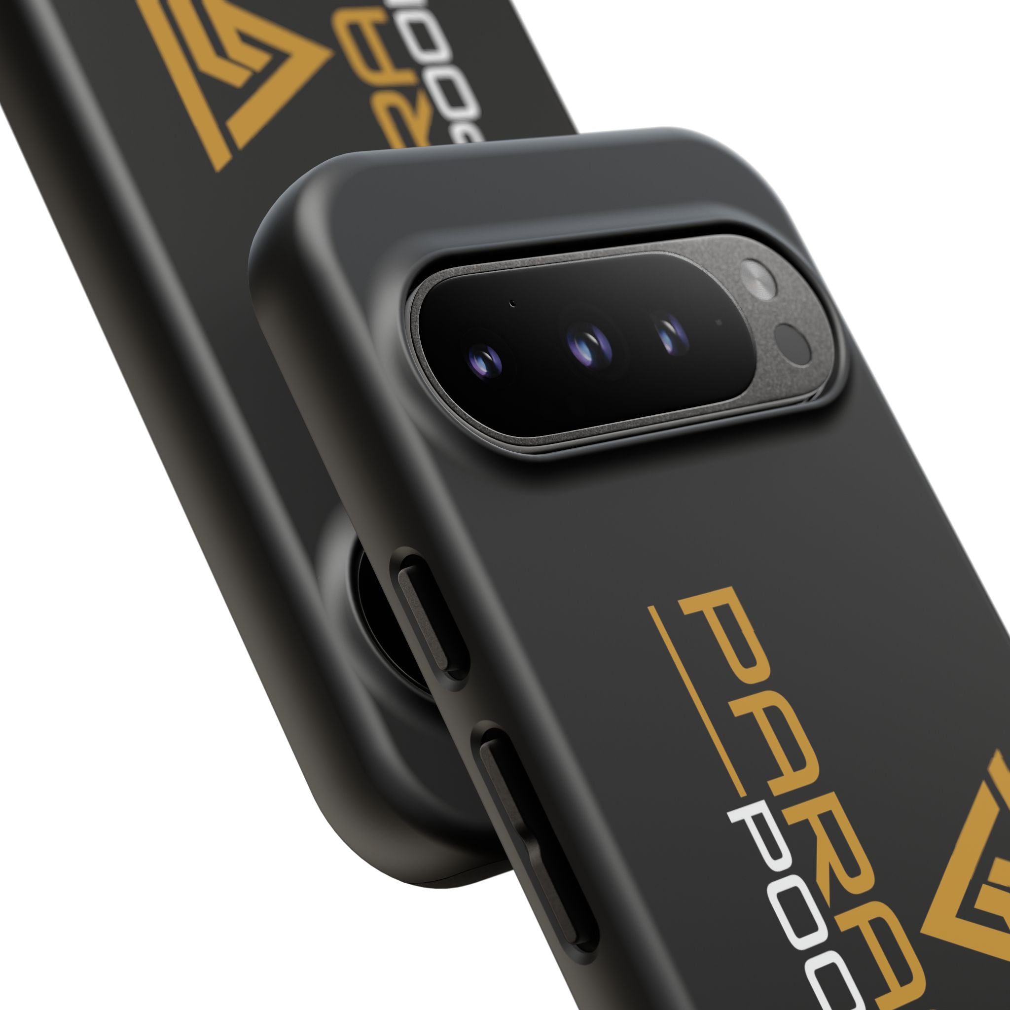 Paragon Pools Tough Phone Case — Rugged Black Protective Cover with Gold Logo