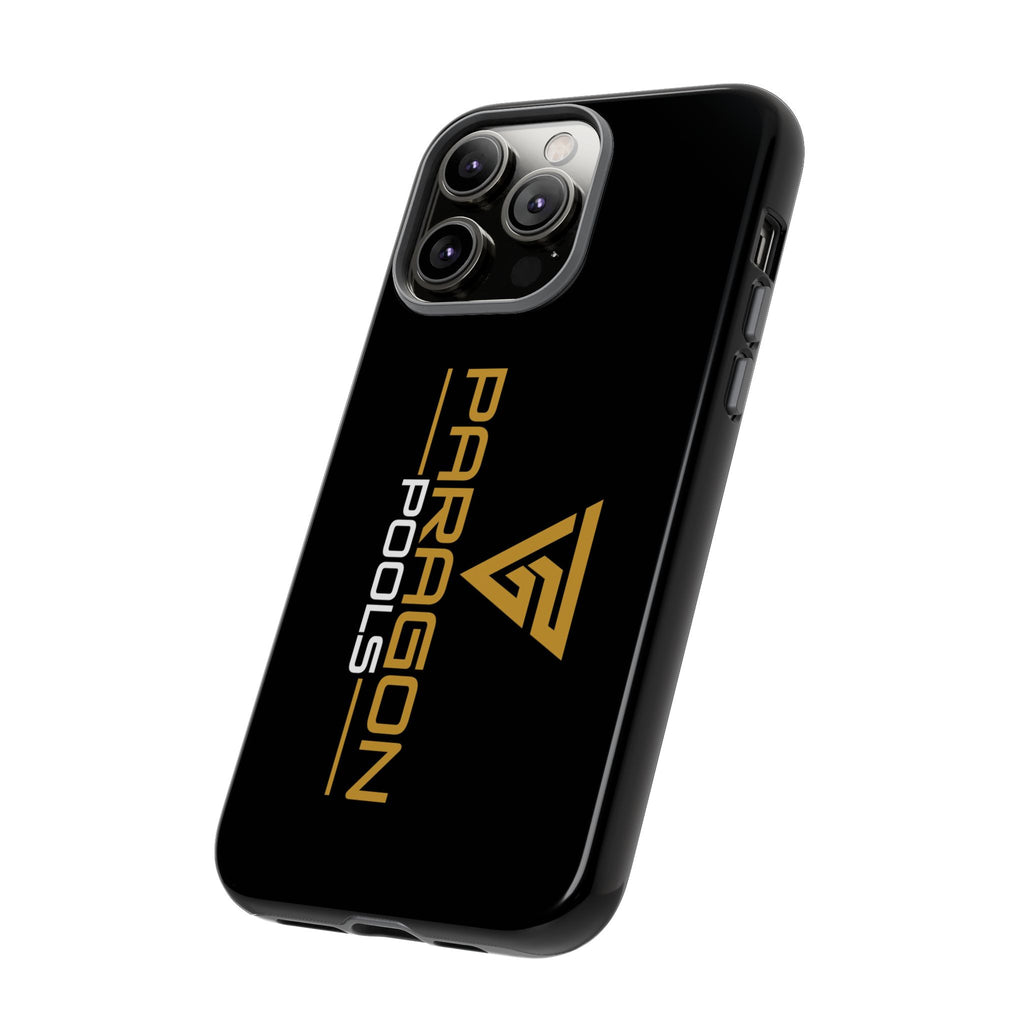Paragon Pools Tough Phone Case — Rugged Black Protective Cover with Gold Logo