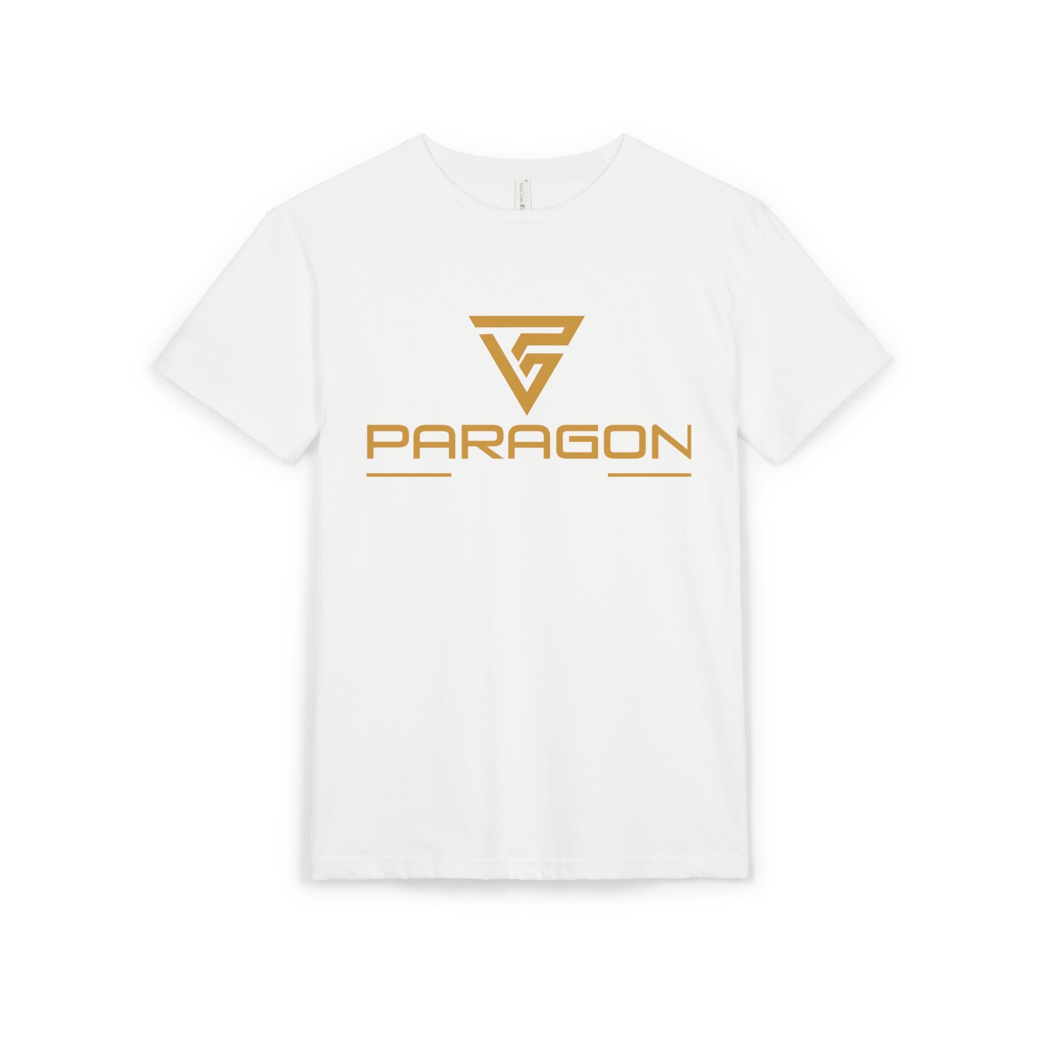 Paragon Logo T‑Shirt — Minimal Gold Graphic Tee