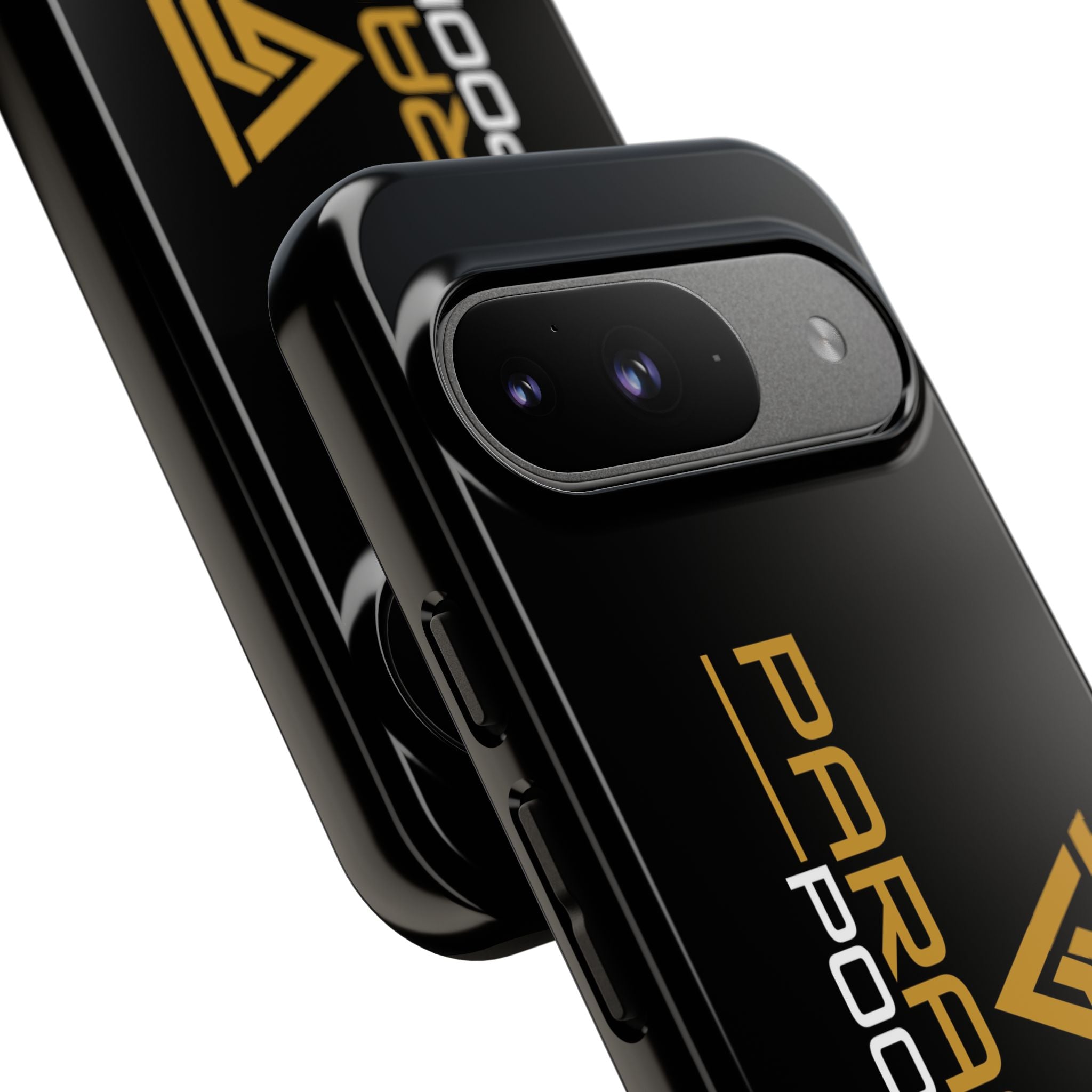 Paragon Pools Tough Phone Case — Rugged Black Protective Cover with Gold Logo
