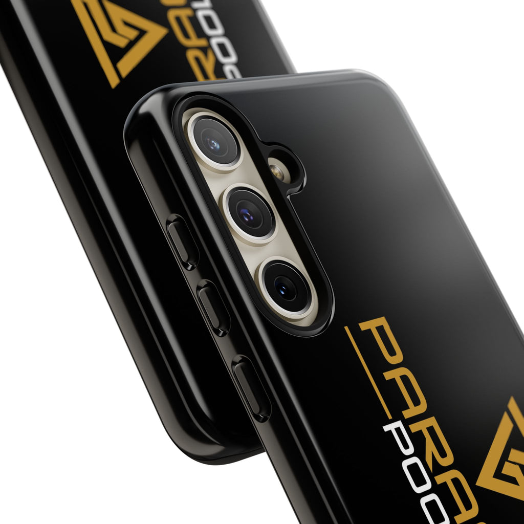 Paragon Pools Tough Phone Case — Rugged Black Protective Cover with Gold Logo