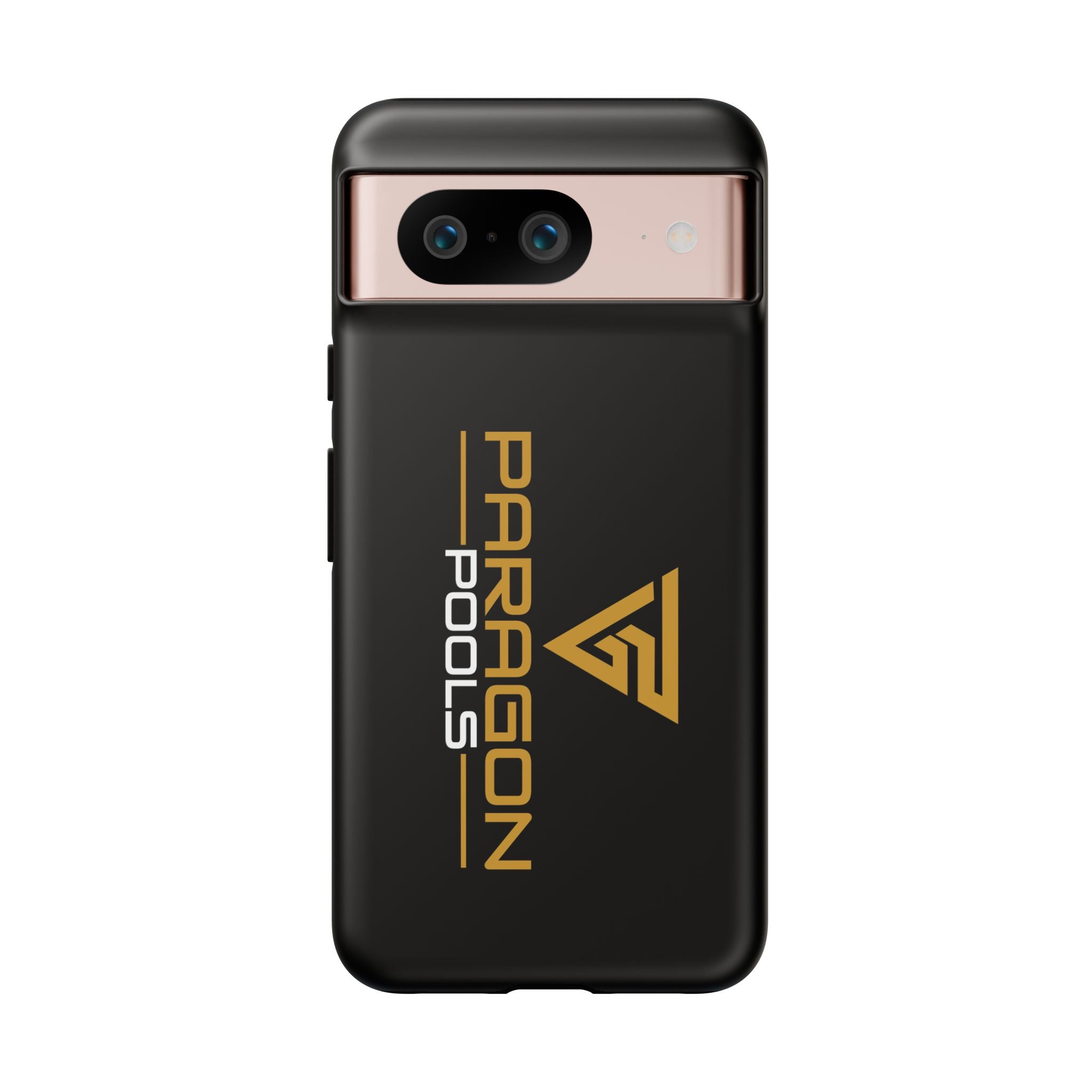 Paragon Pools Tough Phone Case — Rugged Black Protective Cover with Gold Logo