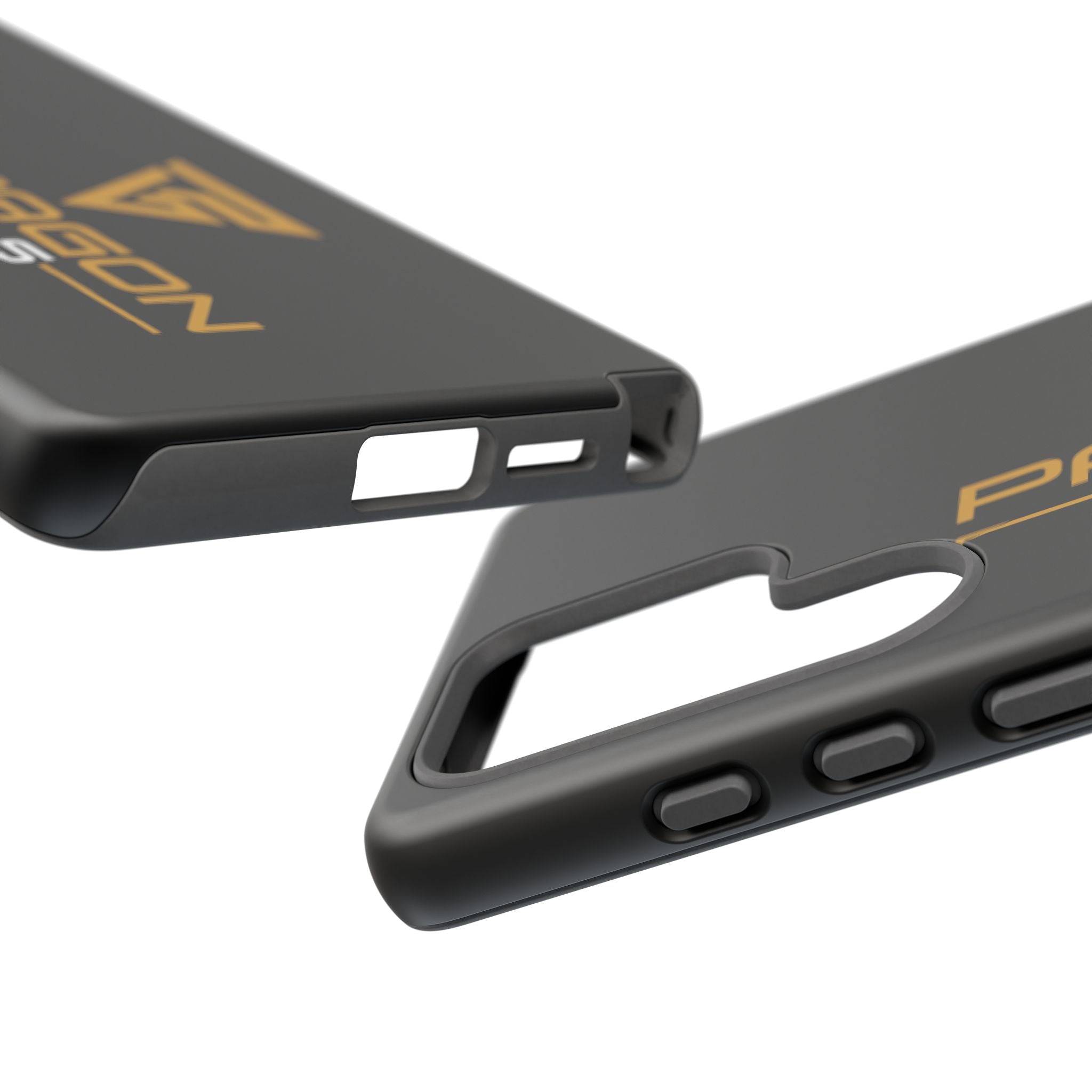 Paragon Pools Tough Phone Case — Rugged Black Protective Cover with Gold Logo