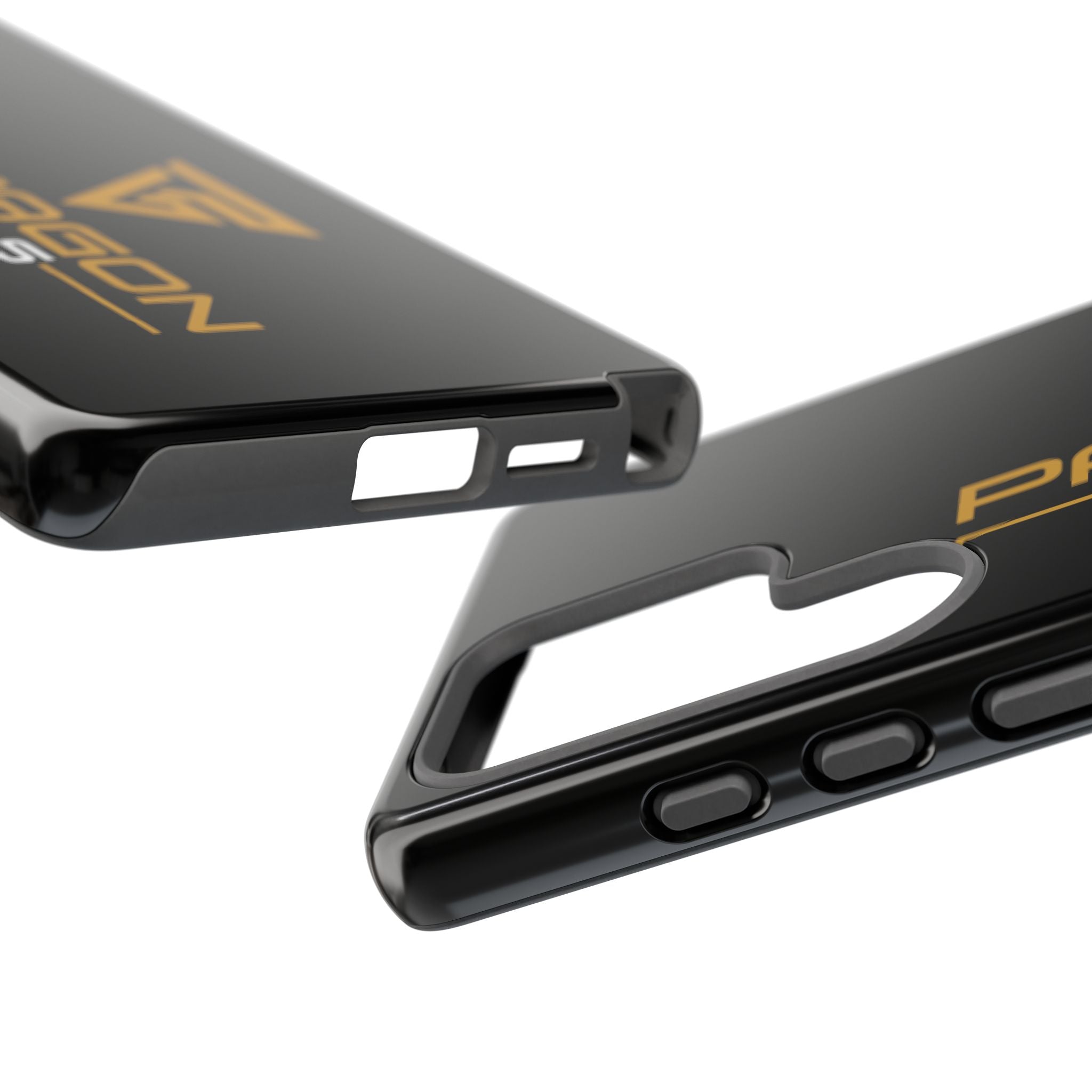 Paragon Pools Tough Phone Case — Rugged Black Protective Cover with Gold Logo