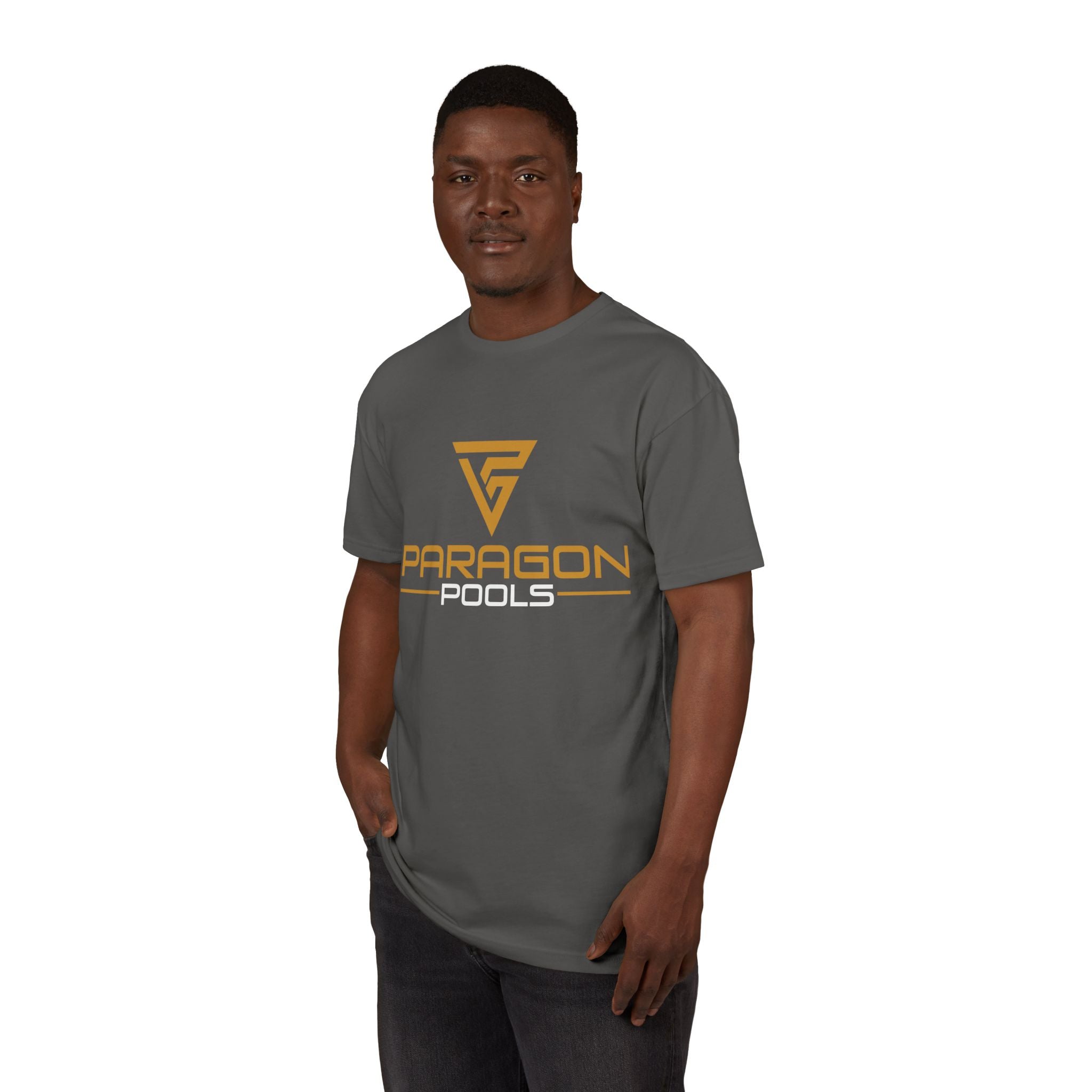 Paragon Logo T‑Shirt — Minimal Gold Graphic Tee
