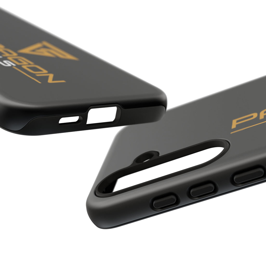 Paragon Pools Tough Phone Case — Rugged Black Protective Cover with Gold Logo