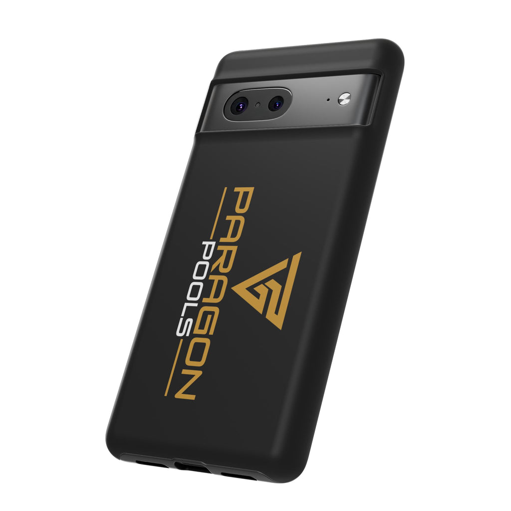 Paragon Pools Tough Phone Case — Rugged Black Protective Cover with Gold Logo